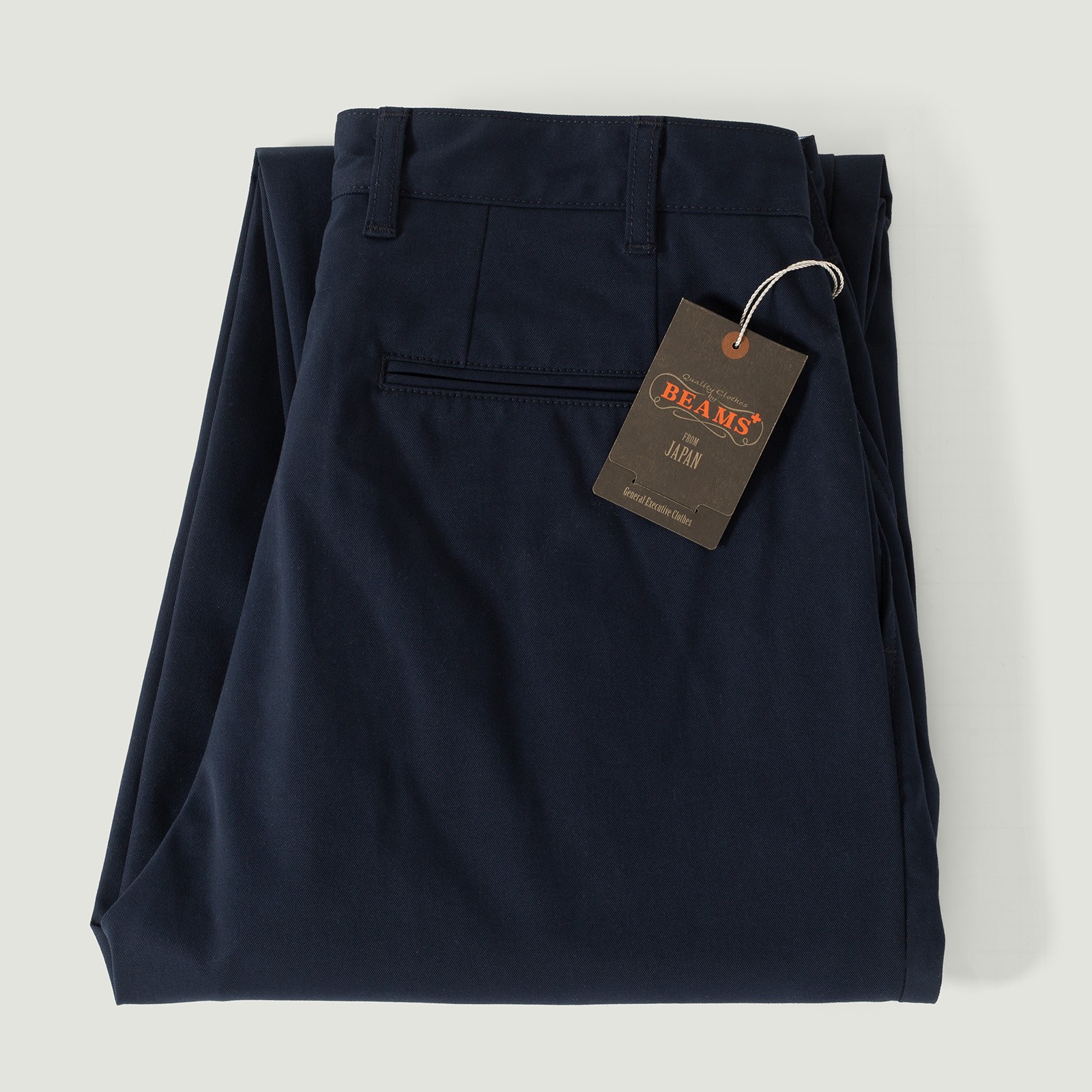 vignette flâneurs Beams 2 Pleats Twill Trousers navy