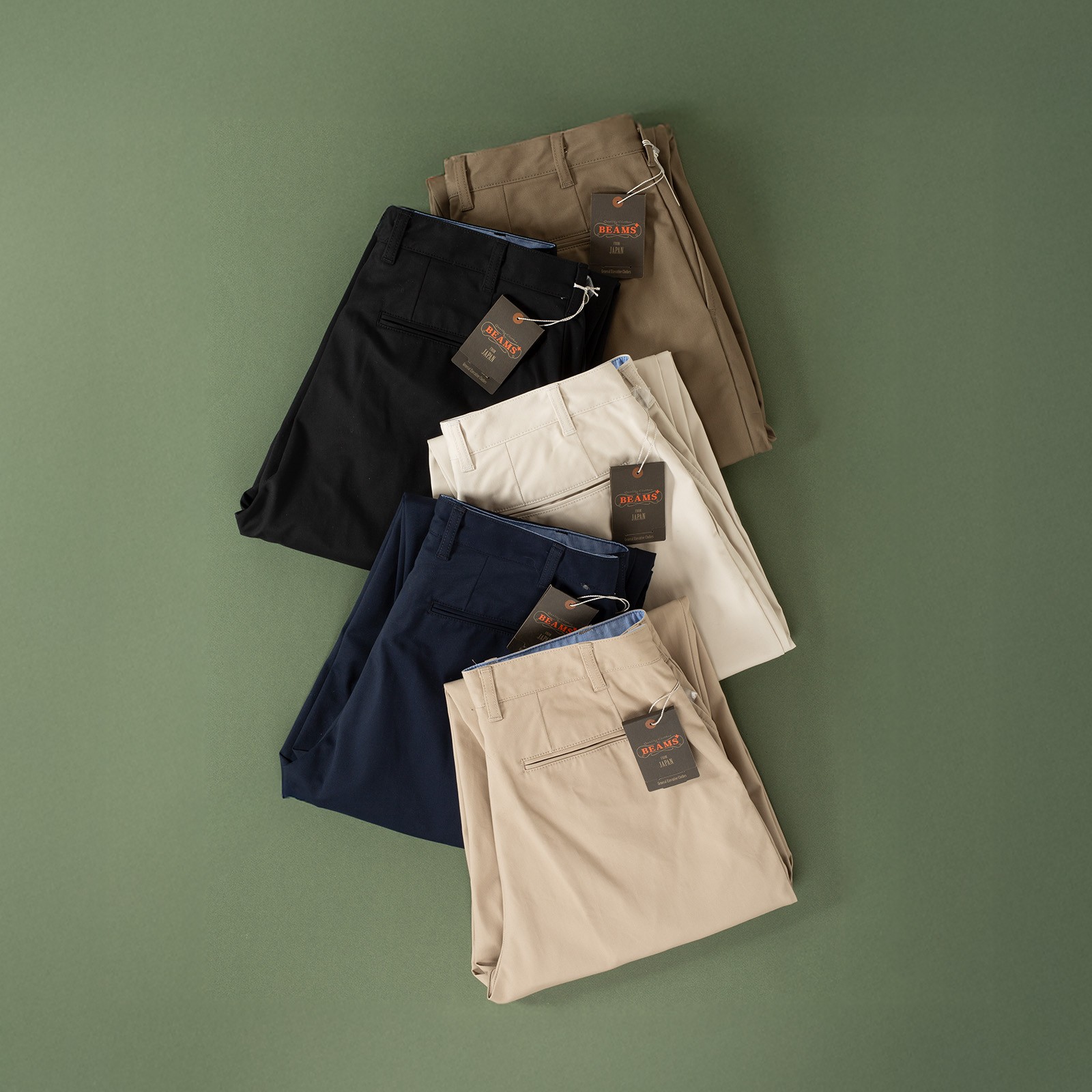 image flâneurs Beams 2 Pleats Twill Trousers 1