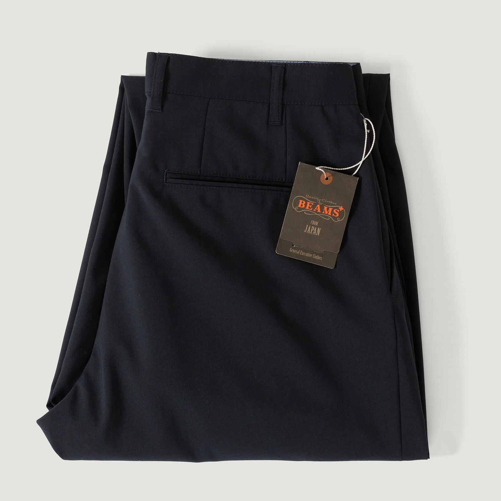 Vignettes flâneurs BEAMS PLUS 2 Pleats Wool Tropical Dark Navy