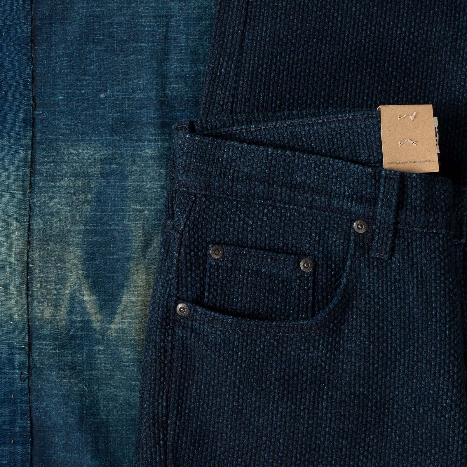 image flâneurs NAKED & FAMOUS Indigo Sashiko coin pocket