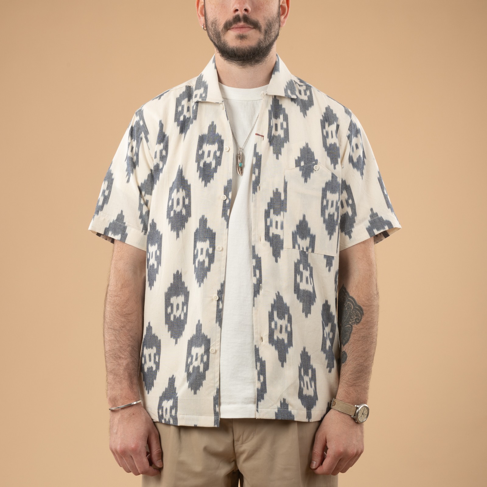 Image_Flâneurs-KARDO x FLÂNEURS / S/S Shirt Ikat de-face