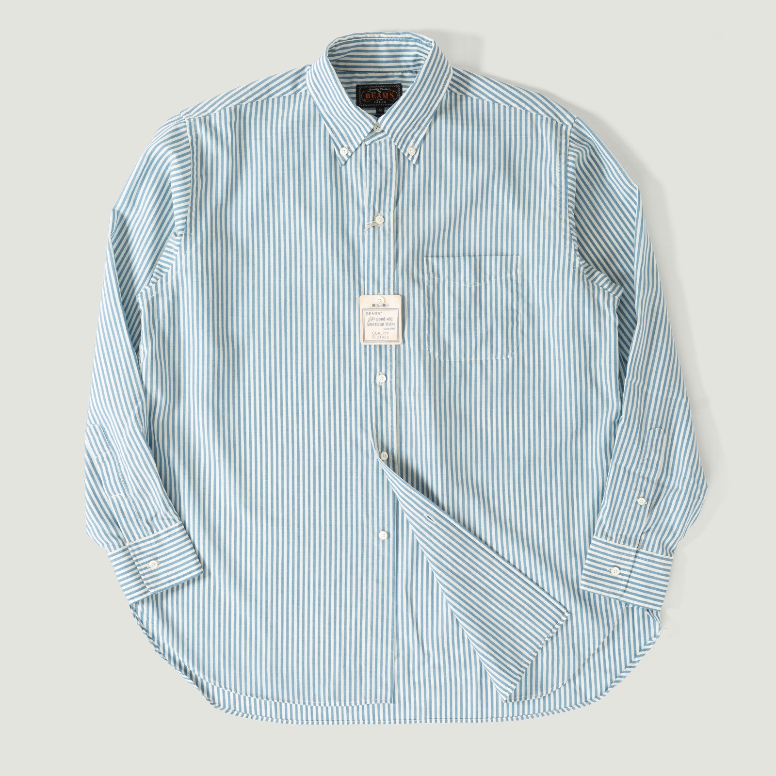 image flâneurs B.D Classic-Fit Wool Stripe Blue Vignette