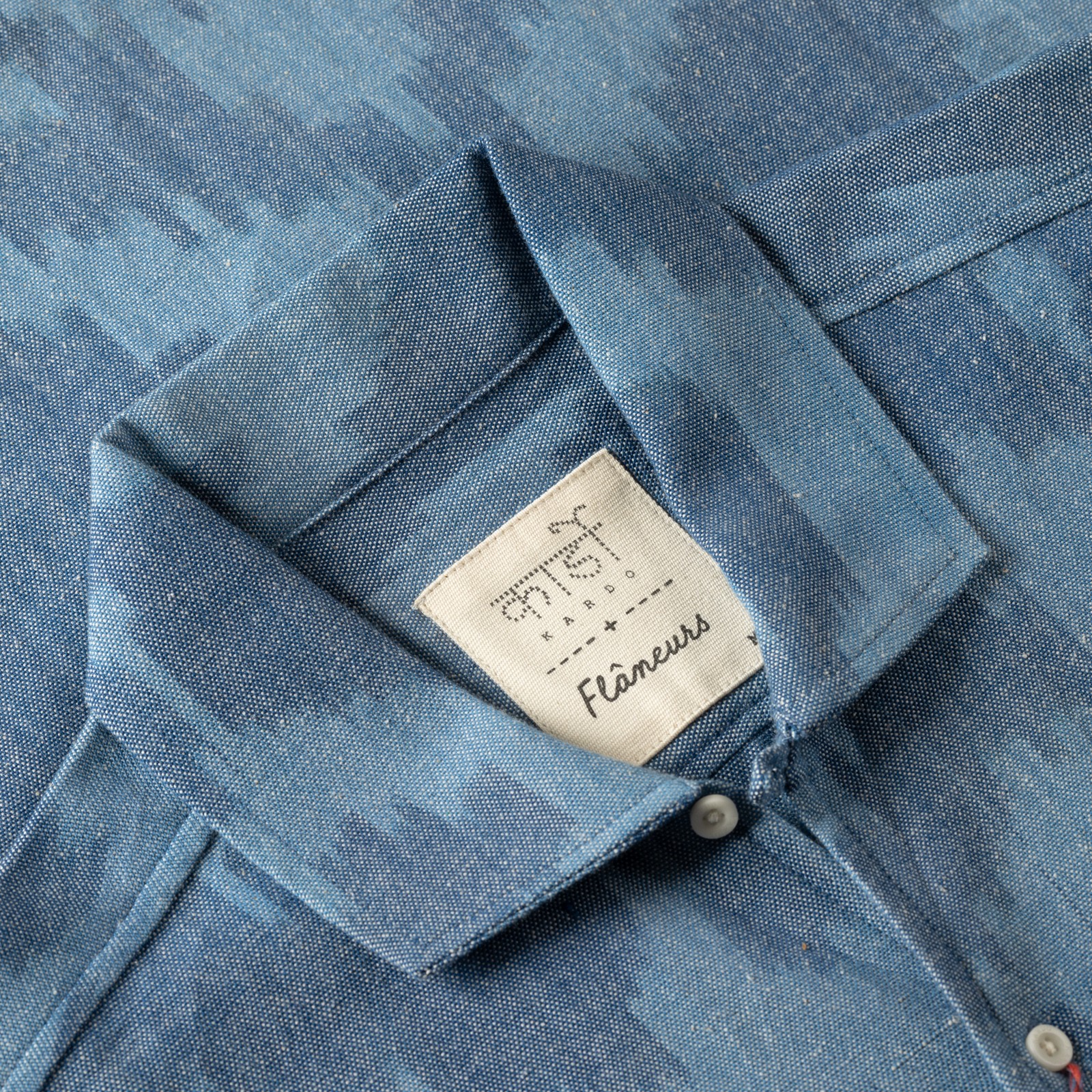 Image-Flâneurs_KARDO x FLÂNEURS / S/S Shirt Ikat détail col