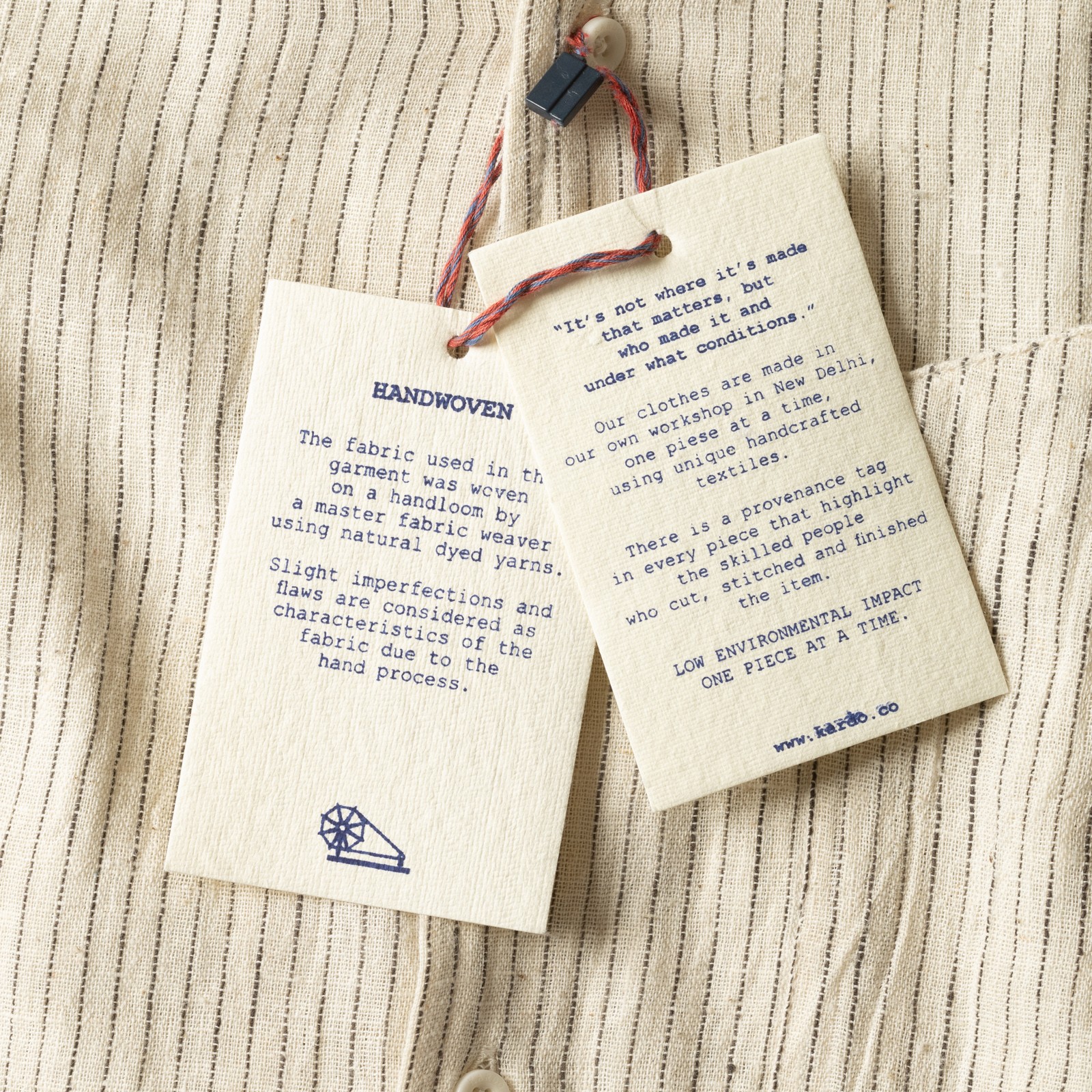 Image-Flâneurs_ Kardo x Flaneurs Shirt EMB21 Natural Stripe_Détail-étiquette