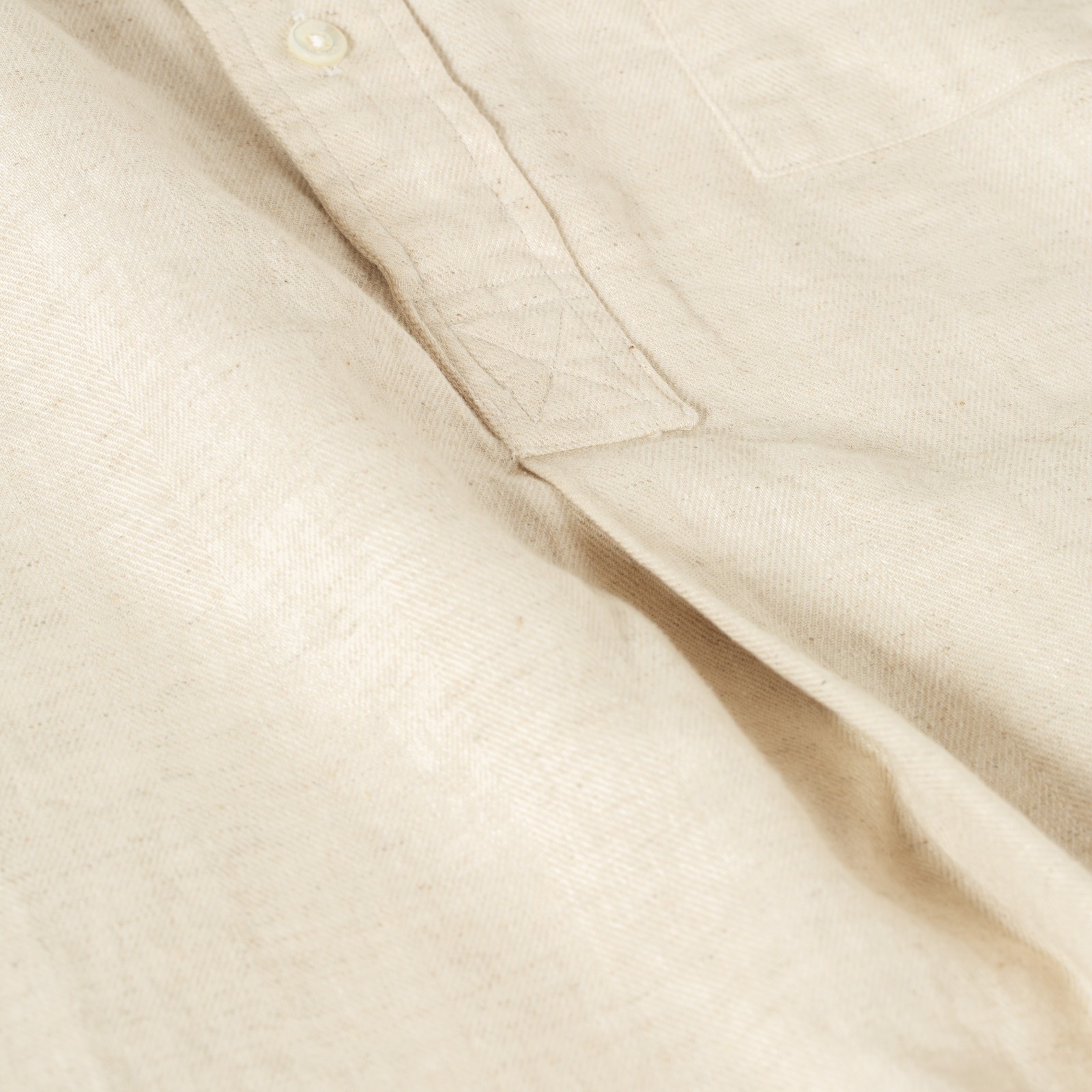 image flâneurs BEAMS PLUS_ Band Collar Pullover Herringbone natural détail