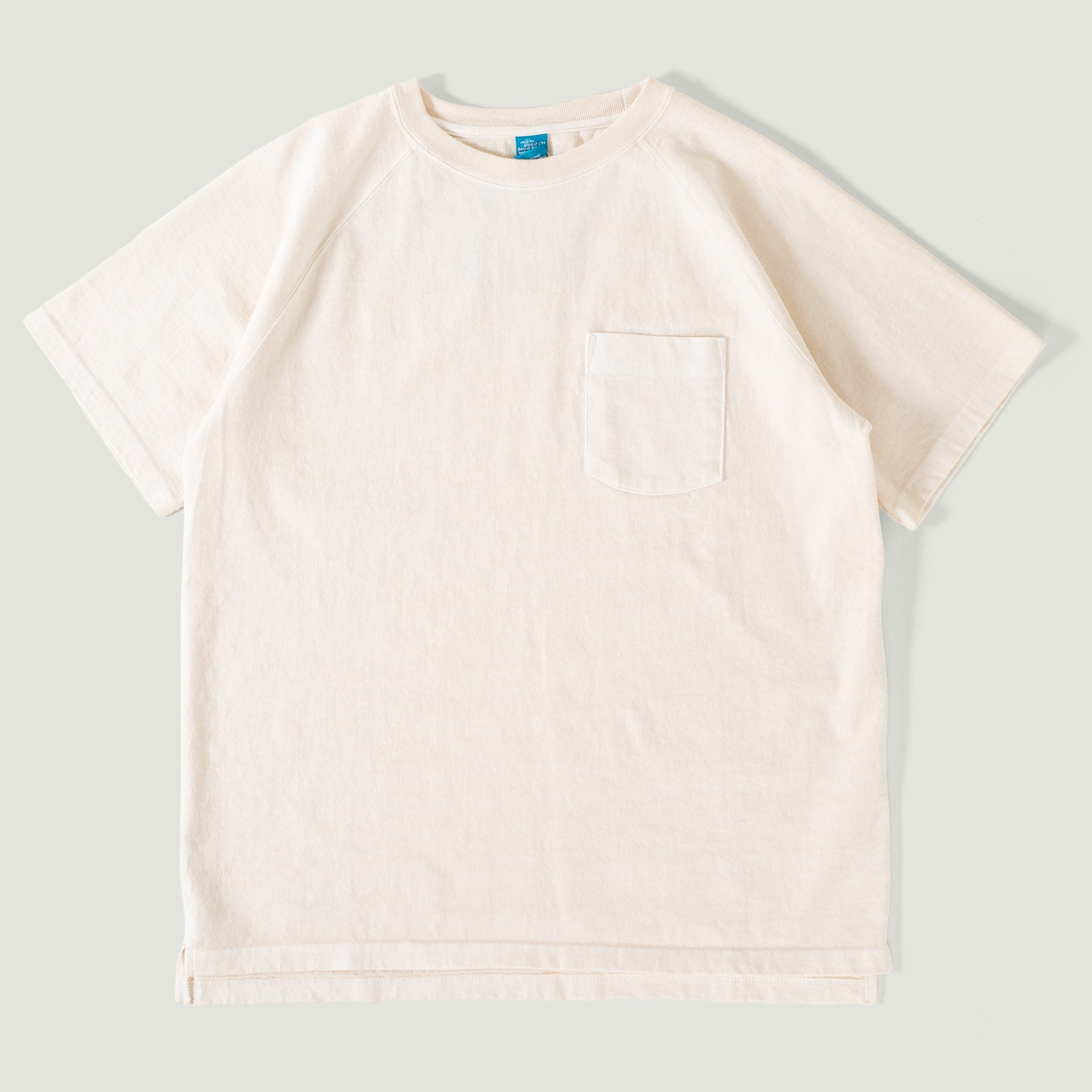 Heavy Raglan Pocket Tee P-Natural short sleeve thick t-shirts GOOD ON
