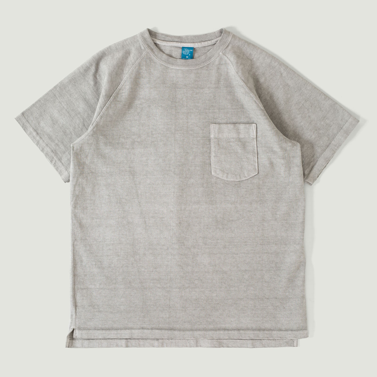 Vignettes GOOD ON teeshirt manches courtes épais Heavy Raglan Pocket Tee P-Ash