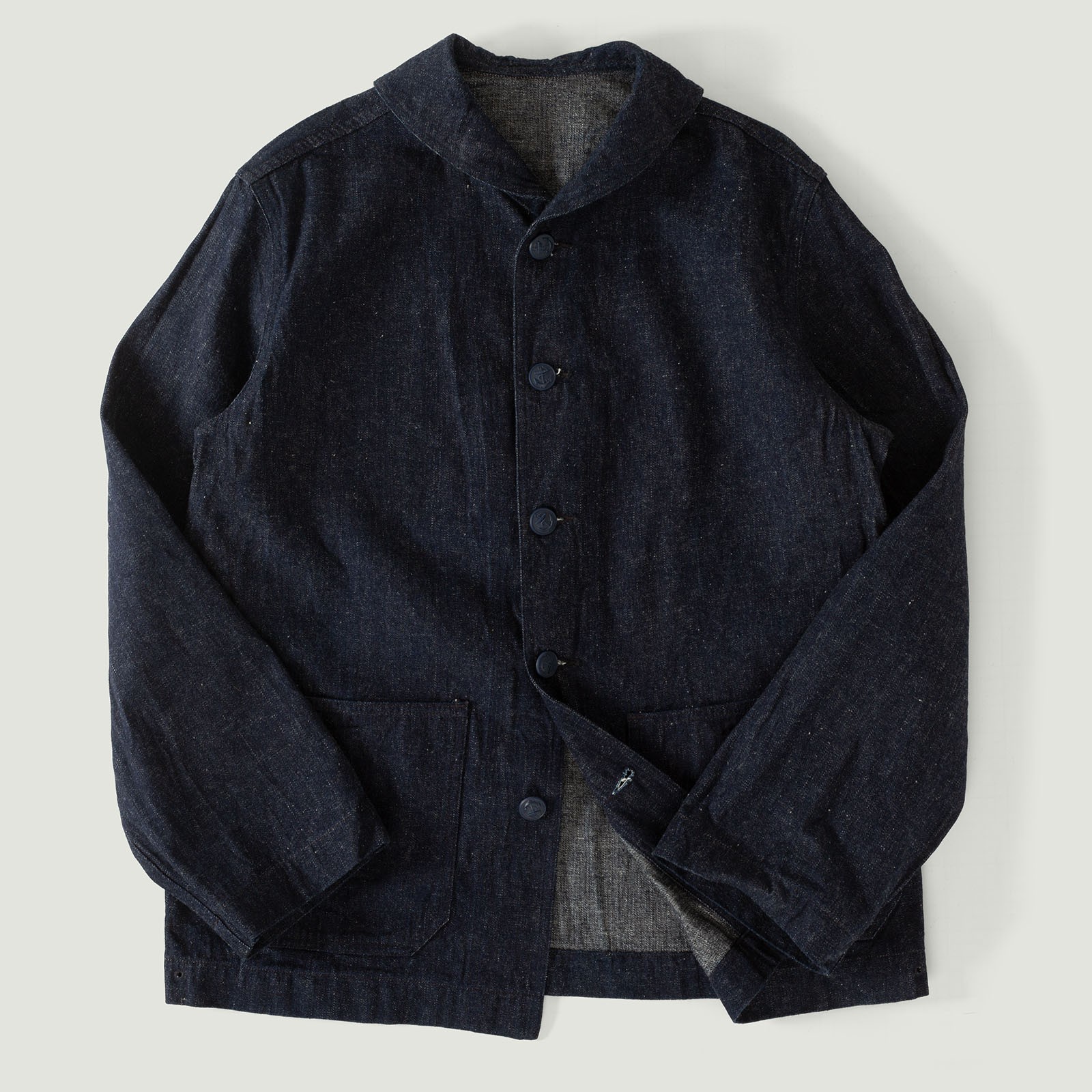 Vignettes veste denim militaire WAREHOUSE & CO.  Lot. 2220 U.S Navy Shawl Collar Coverall Indigo