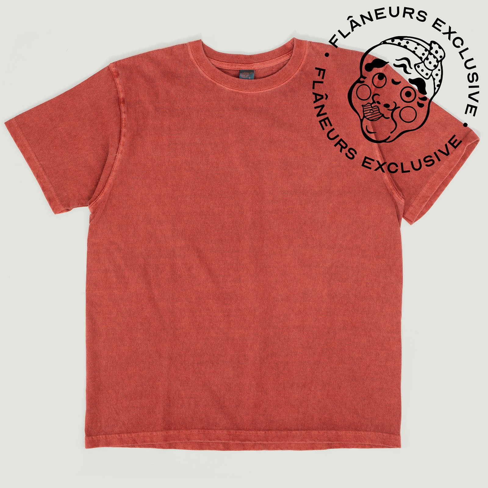Vignettes flâneurs exclusive  teeshirt GOOD ON  Short Sleeve Crew T-Shirt P-dark orange badge