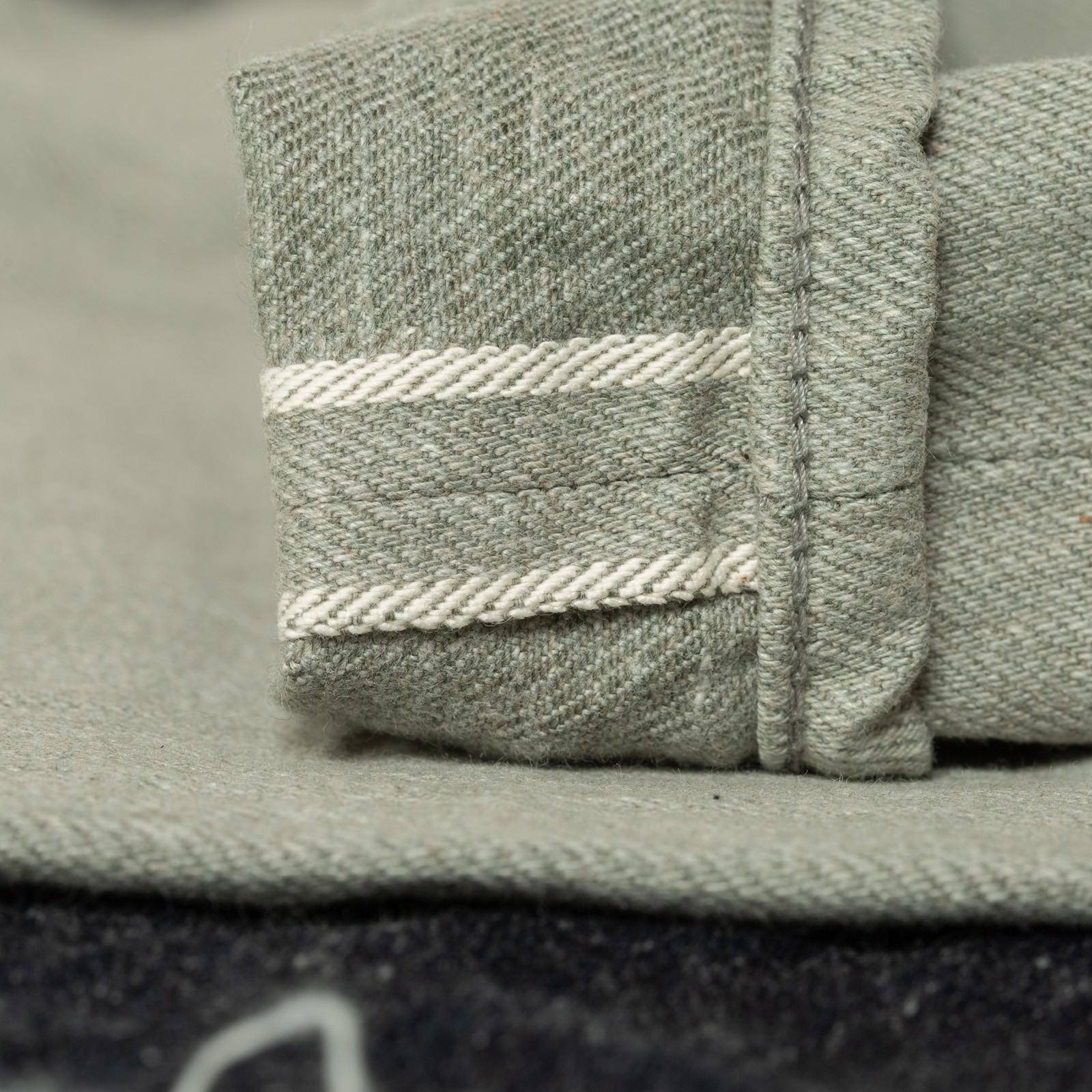 image flâneurs ID Oni Denim 246-MOKU 11oz Neat Straight Mixed Gray Selvedge Denim-7