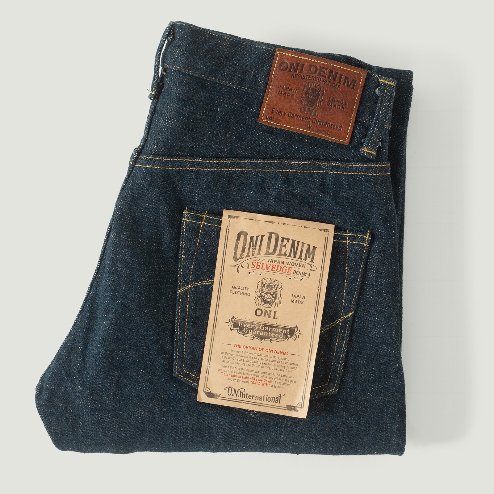 ONI DENIM 902ZR-KABEG Secret Kabuki 20oz High Rise Relaxed Tapered Jeans