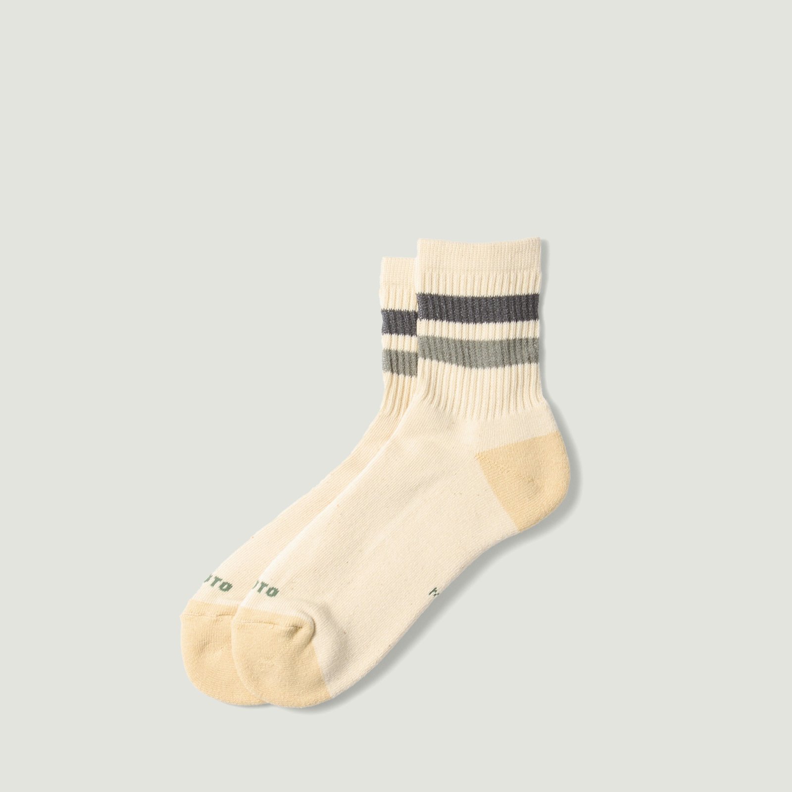 Image-Flâneurs_ROTOTO / Retro Athletic Ankle Socks Charcoal/Gray_Vignette