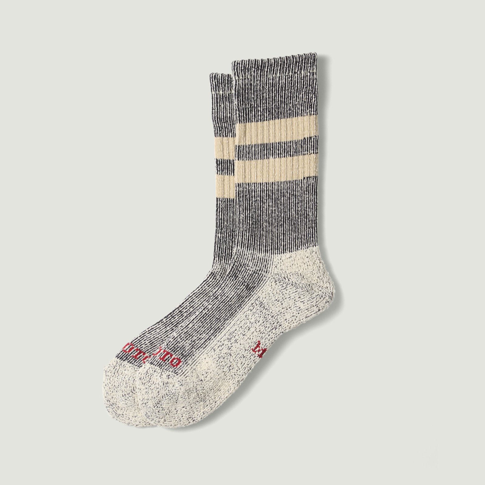 Image-Flâneurs_ROTOTO / Pile Stripe Marl Black/Beige_Vignette