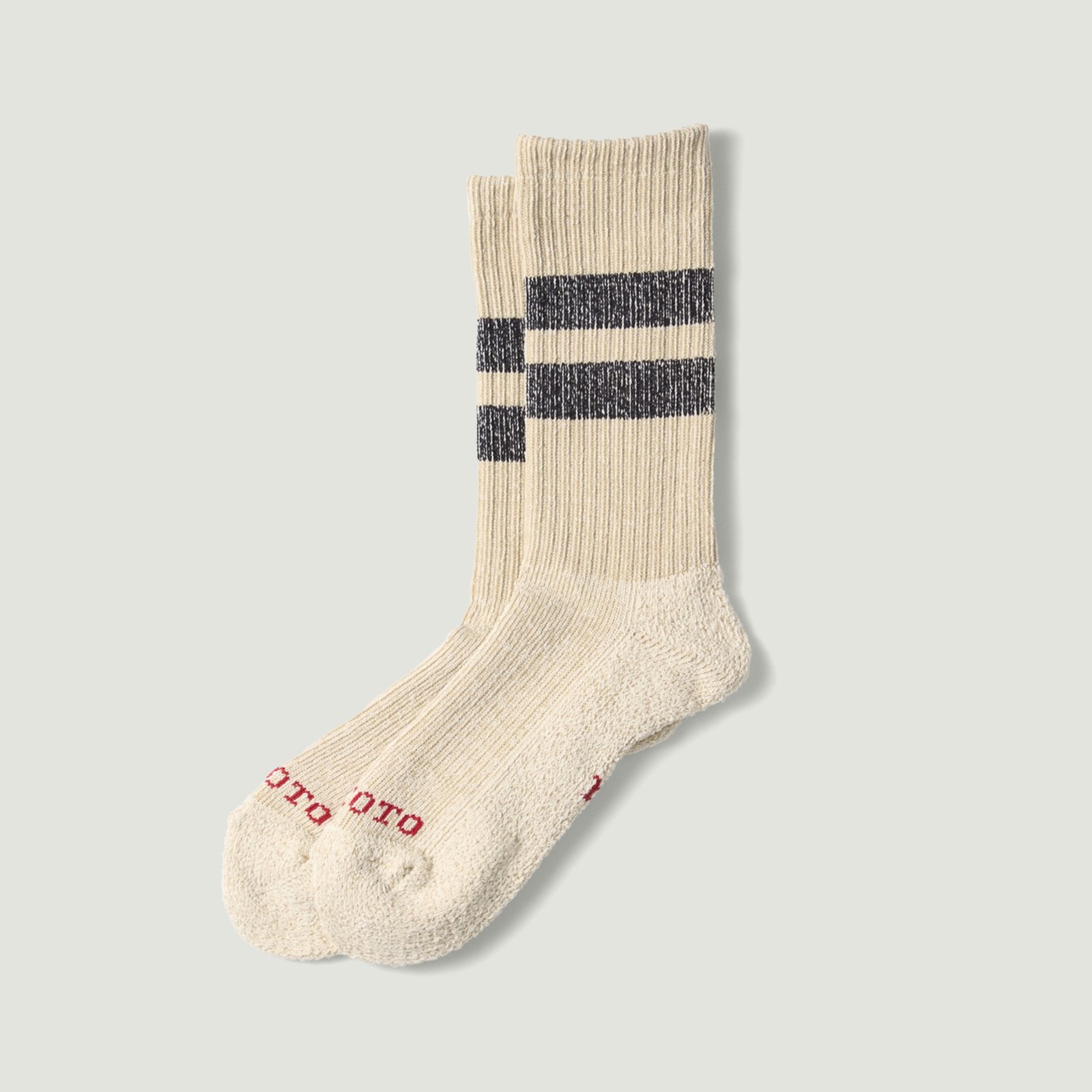 Image-Flâneurs_ROTOTO / Pile Stripe Marl Beige/Black_Vignette