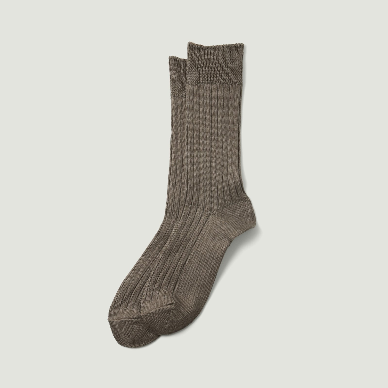 Image-Flâneurs_ROTOTO / Linen/Cotton Rib Crew Socks D.Gray_Vignette