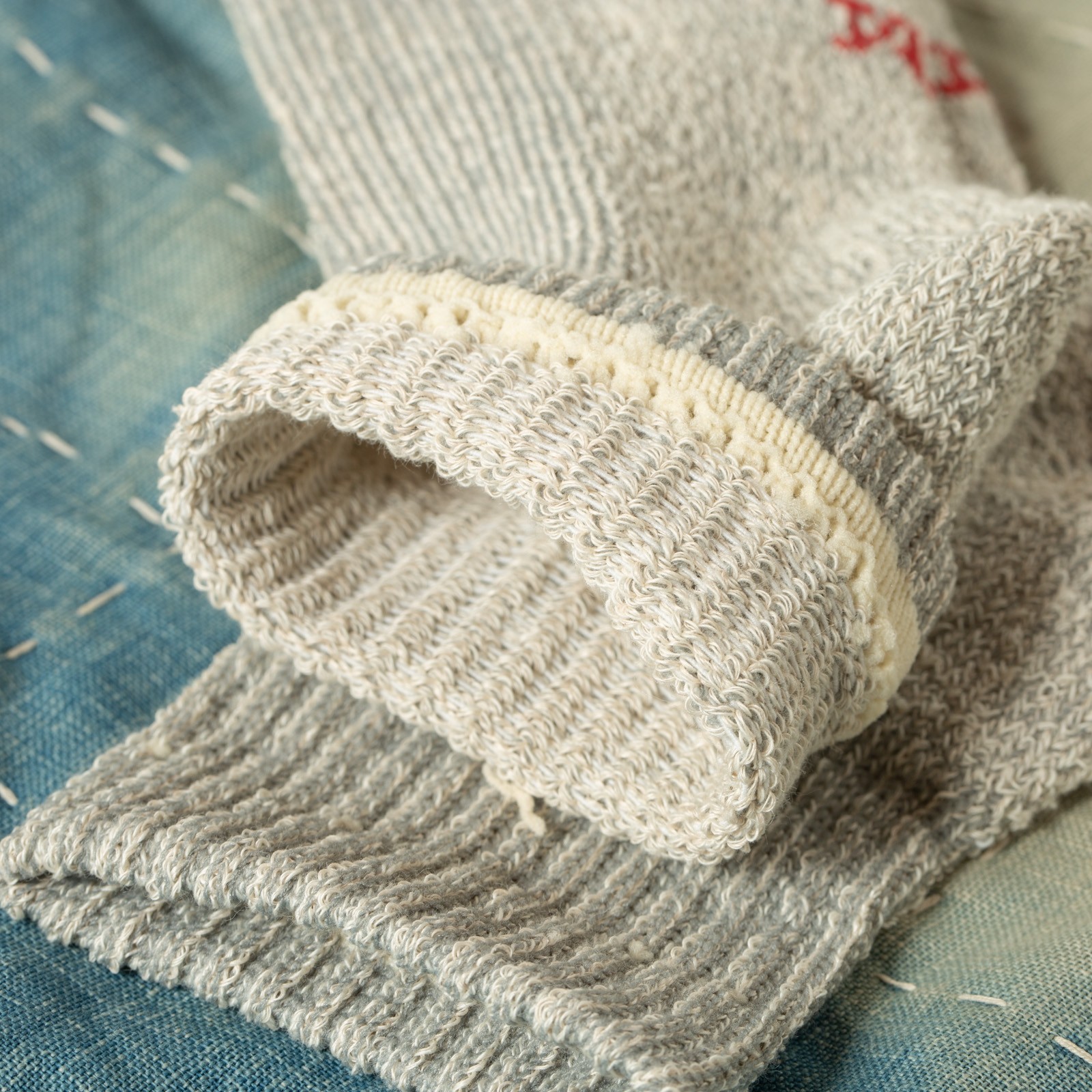 image flâneurs chaussettes ROTOTO  HempOrganic Cotton Pile Ankle Socks_gray
