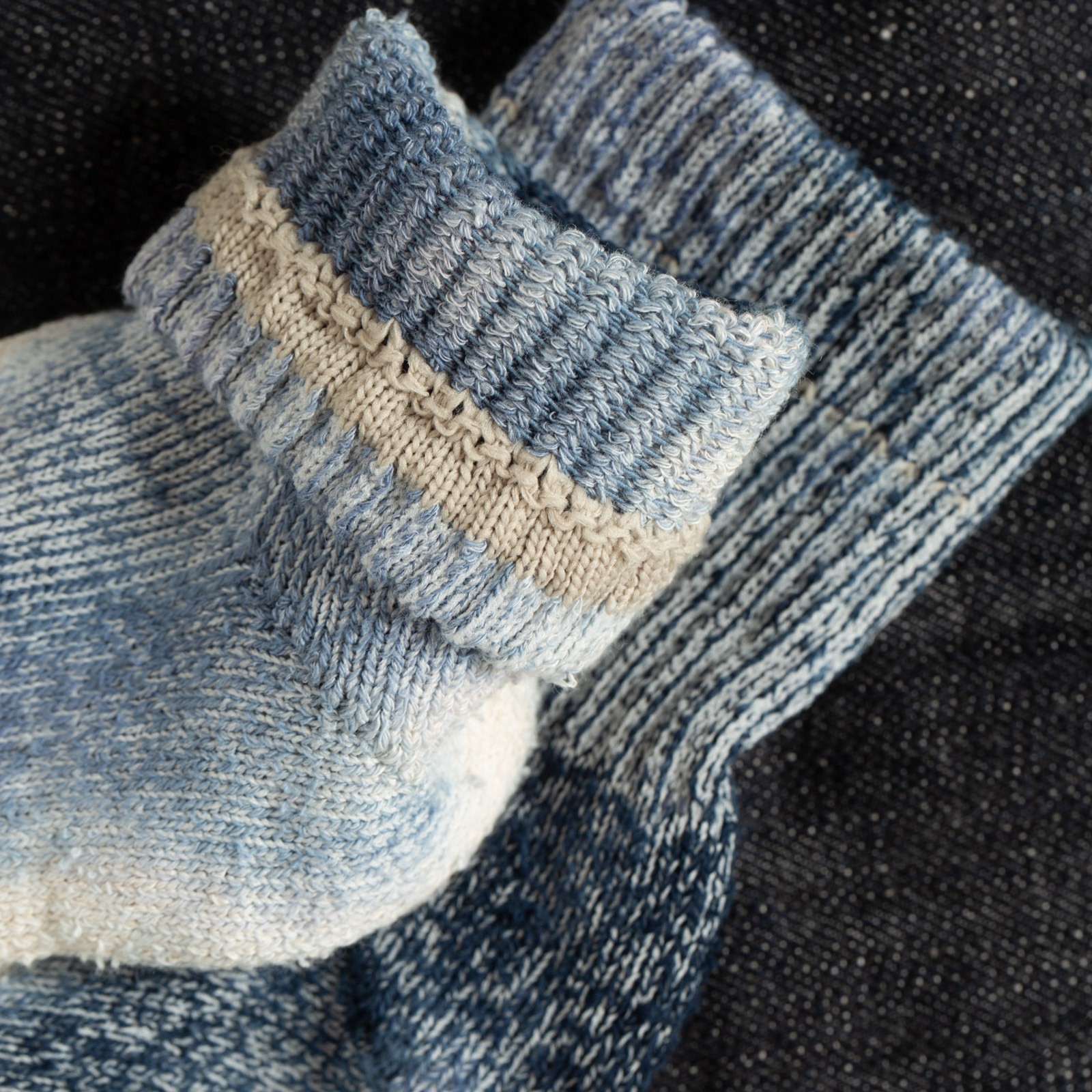 image flâneurs chaussettes ROTOTO HempOrganic Cotton Pile-navy blue 1