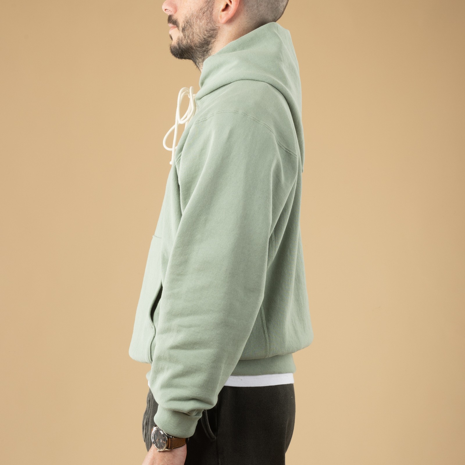 Image-Flâneurs_XX DEVELOPMENT / "SURE MFG" The Californians 60's Hoodie Big Sur Leaf_de-profil