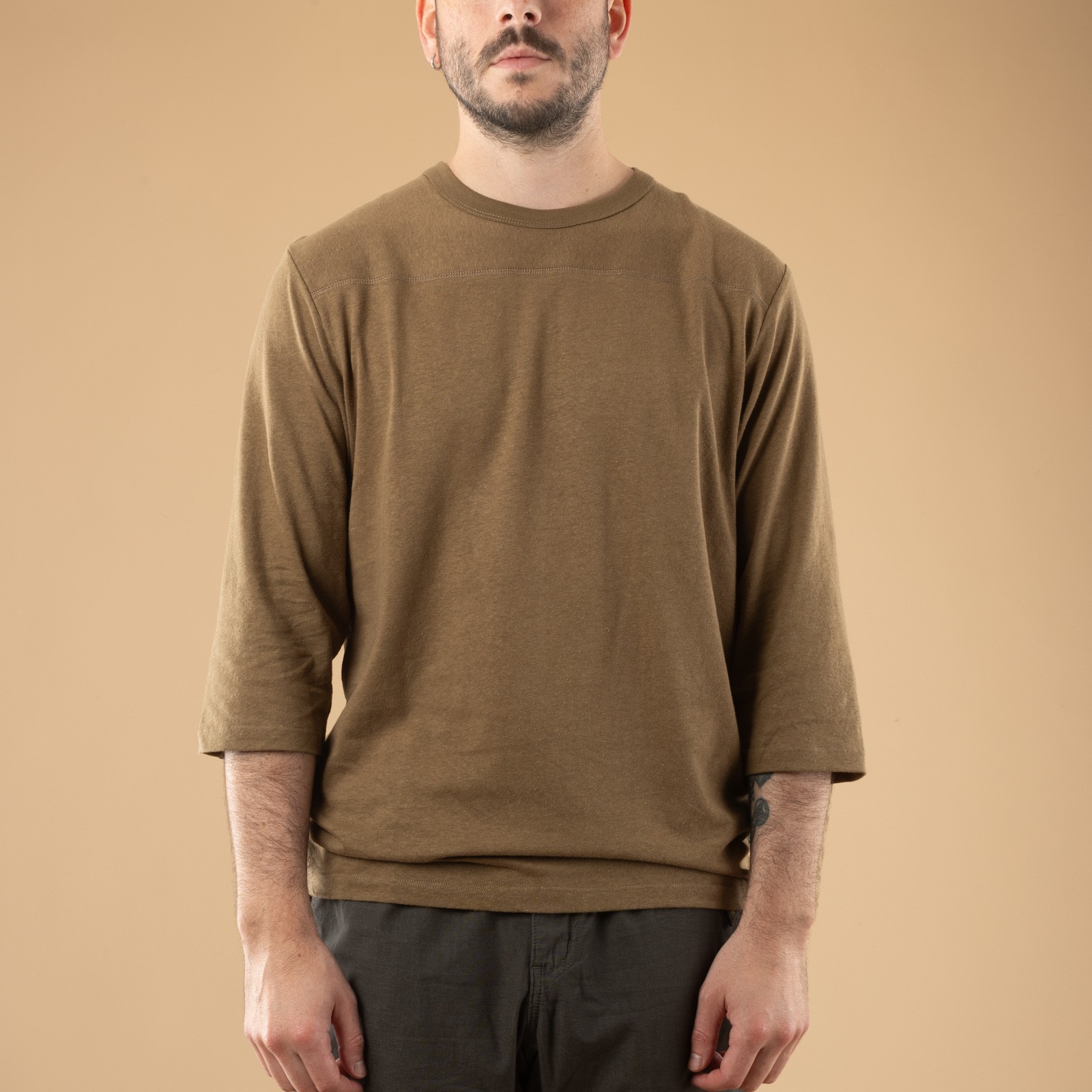 Basic Football Tee Saddle Brown