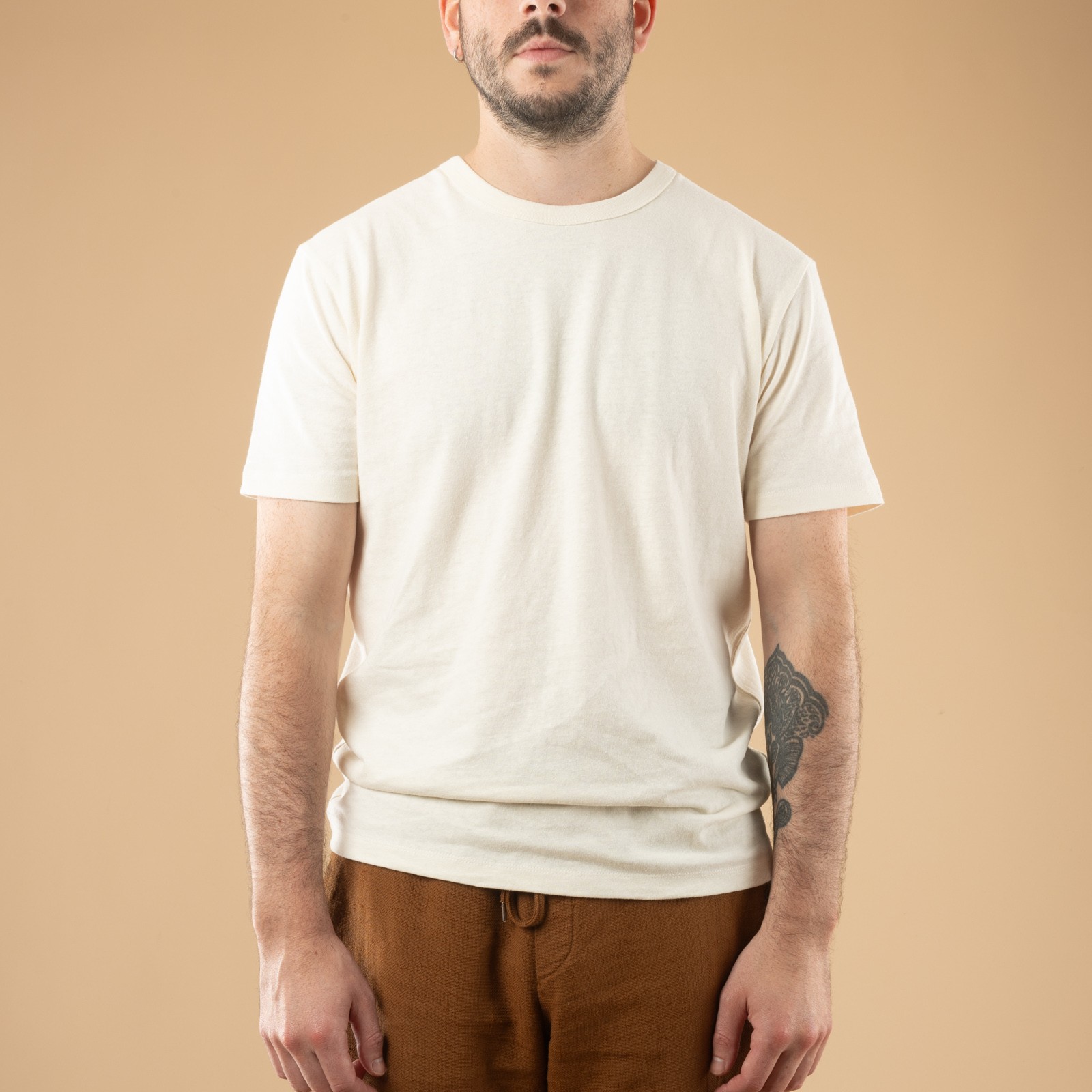 Basic Short Sleeve Tee in Natural