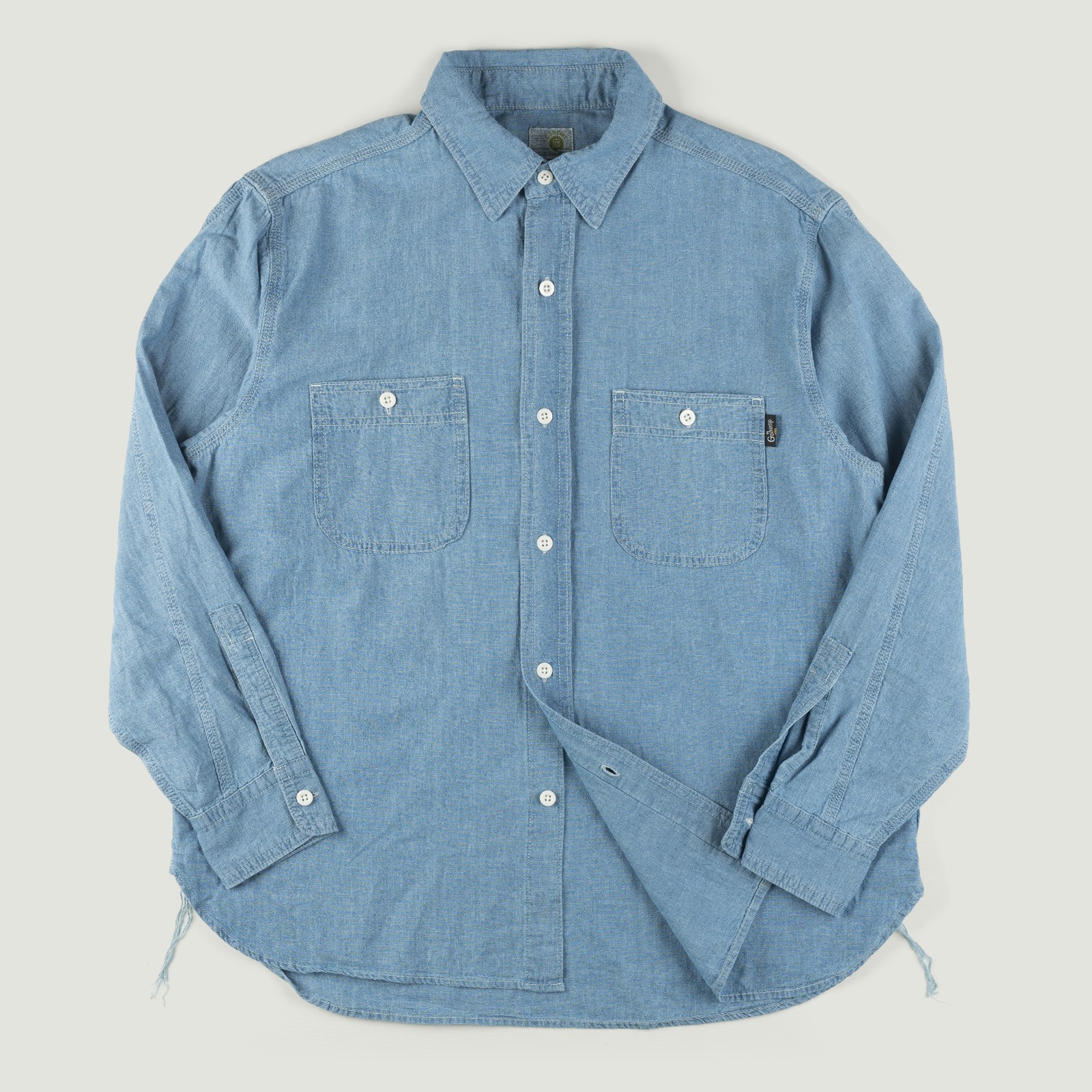 Work On Chambray Shirt Blue