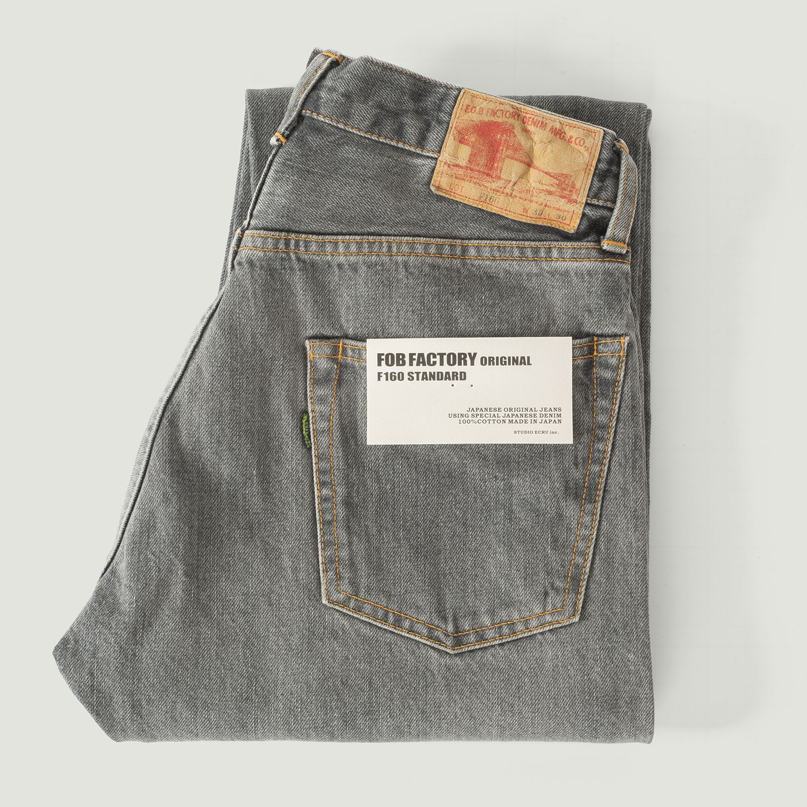 image vignette flâneurs FOB FACTORY flâneurs F160 '66 Type Selvedge Denim black