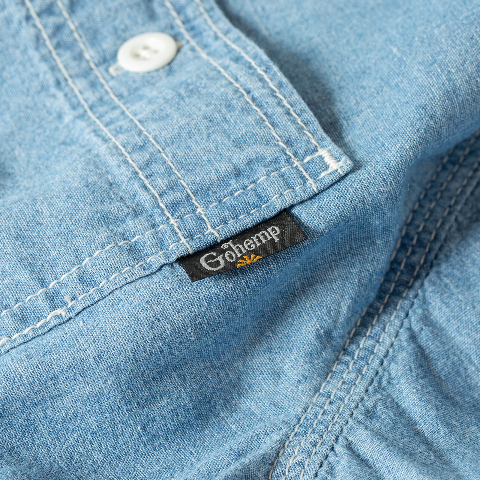 Work On Chambray Shirt Blue