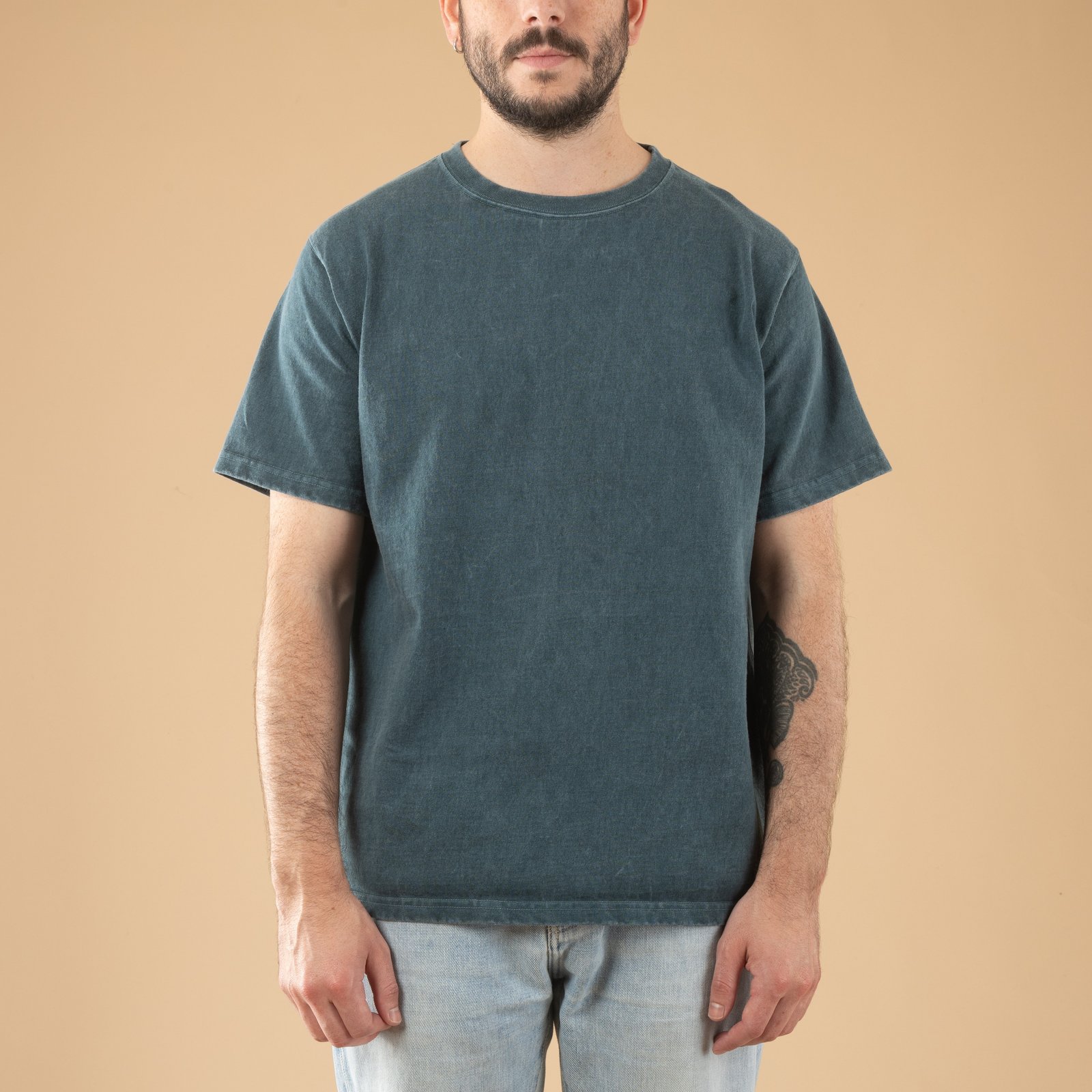 Image-Flaneurs_GOOD ON / S/S Heavy Crew Tee P-Slate-de-face