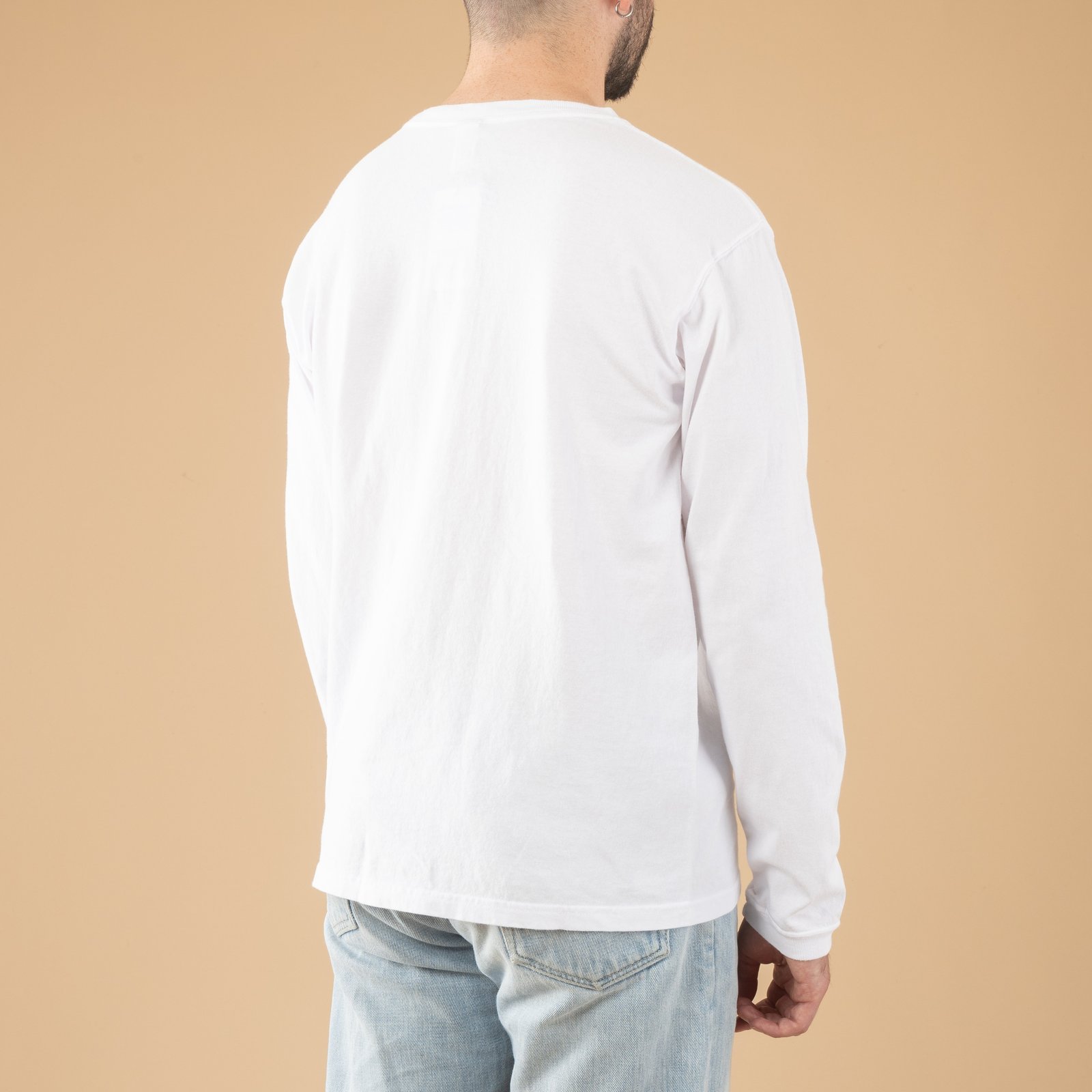 Image-Flâneurs_GOOD ON / L/S Crew Tee White_de-dos