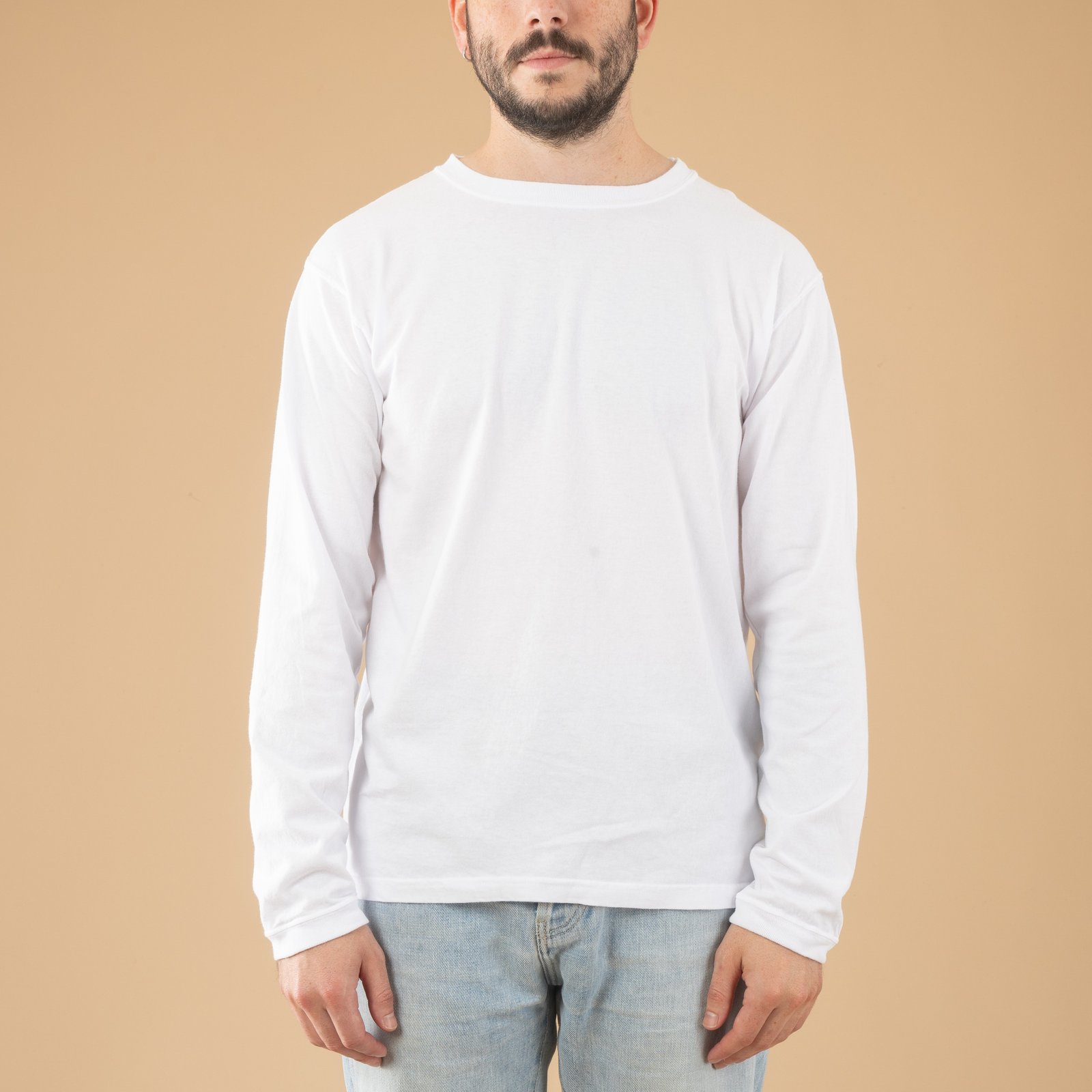 L/S Crew Tee White