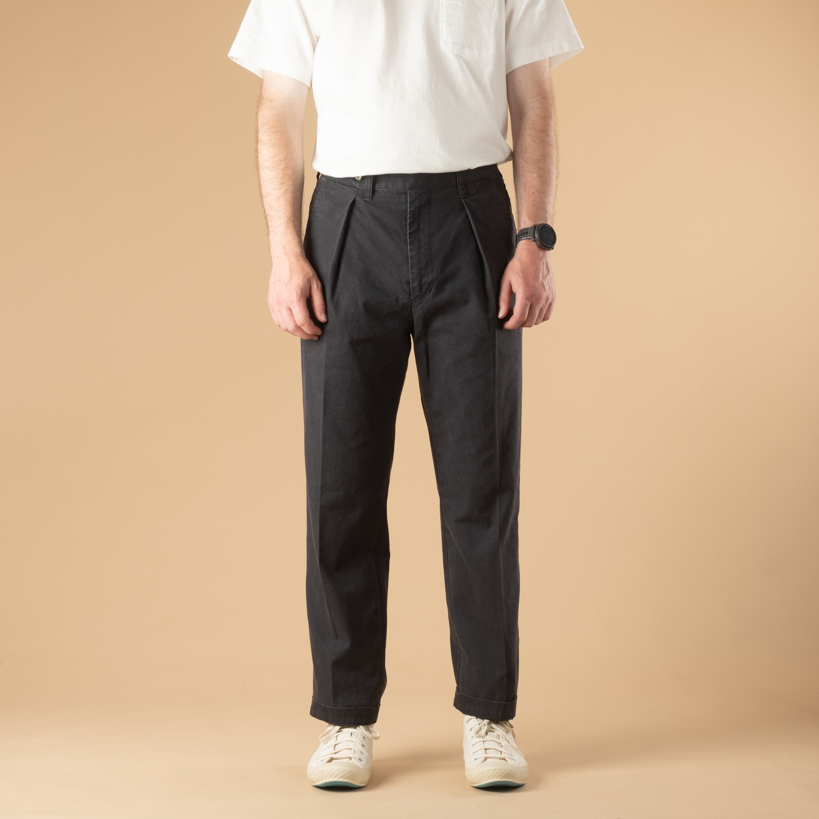 Image-Flâneurs_BARNSTORMER / 1510P Press Work Pants Gray_de-face