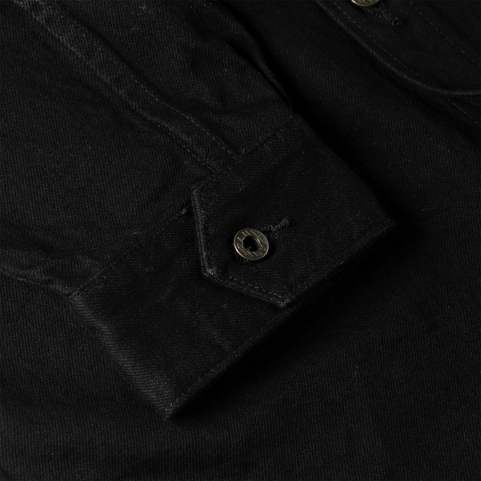 image flâneurs porté 13oz Denim CPO Shirt Jacket Black_détail-manche