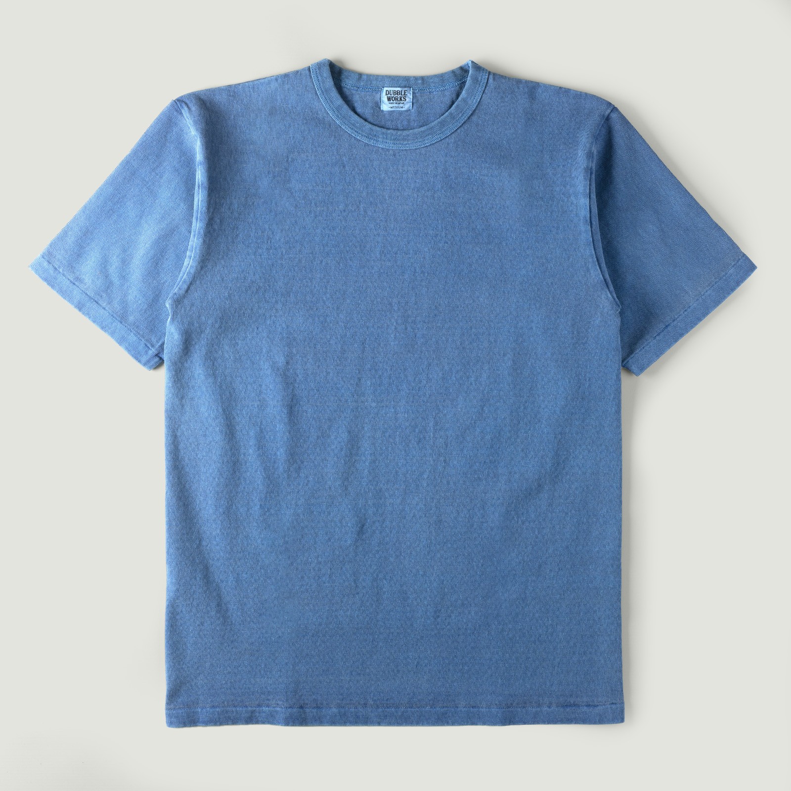 Image-Flâneurs_DUBBLE WORKS / Heavyweight Short Sleeve Tee Pigment Dye Light Indigo_Vignette