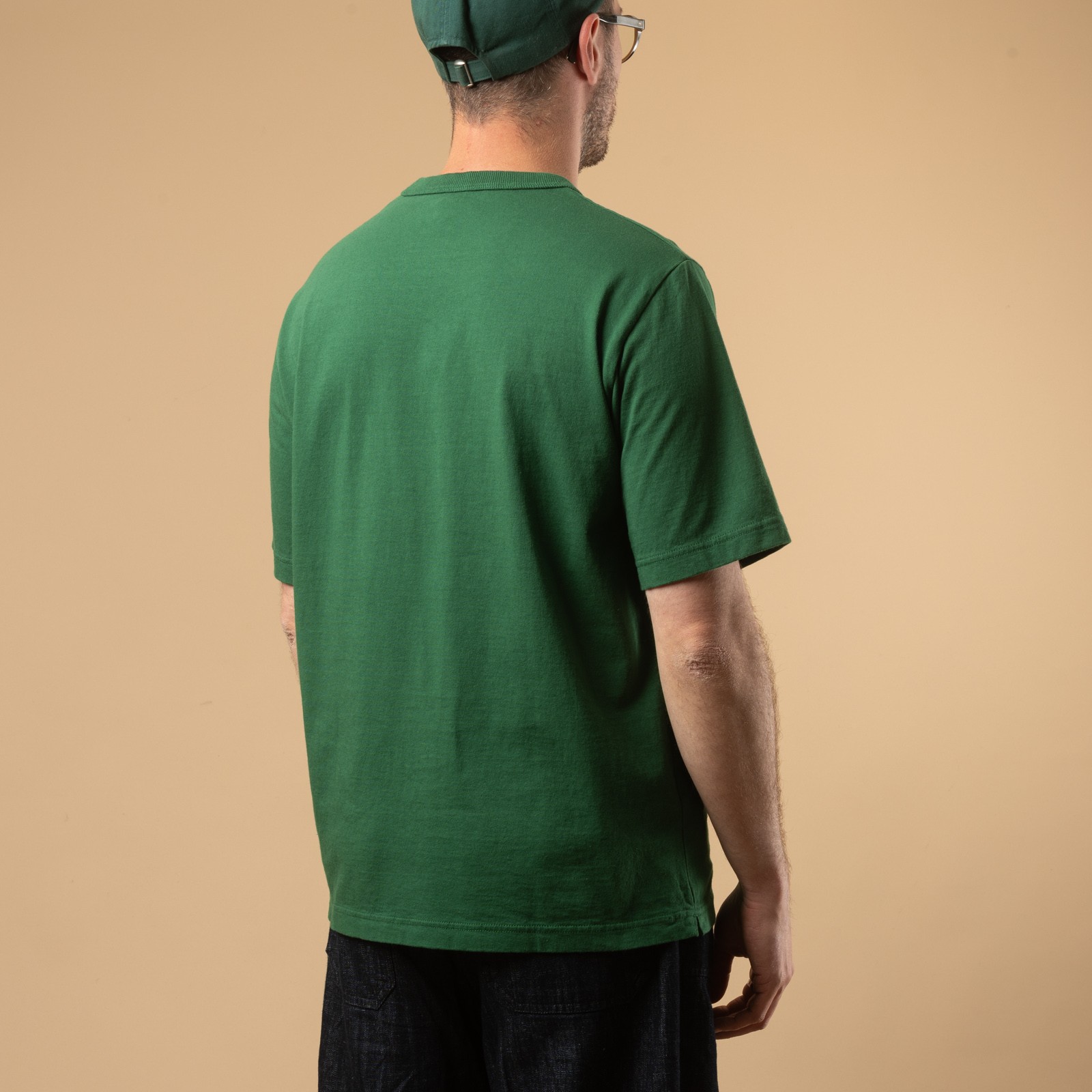 Image-Flâneurs_JACKMAN / Pocket T-Shirt Green_de-dos