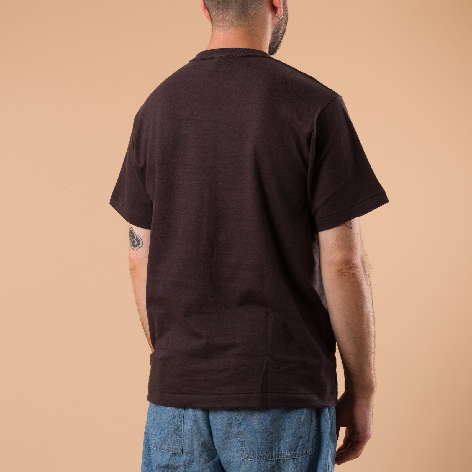 Image-Flâneurs_WAREHOUSE & CO. / Lot 4601 No Print T-Shirt Black_de-dos