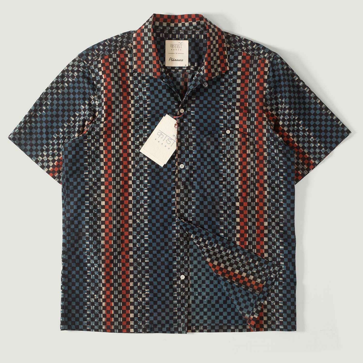 Vignettes Image-Flâneurs_KARDO x FLANEURS chemisette Shirt Ajrakh AJK22