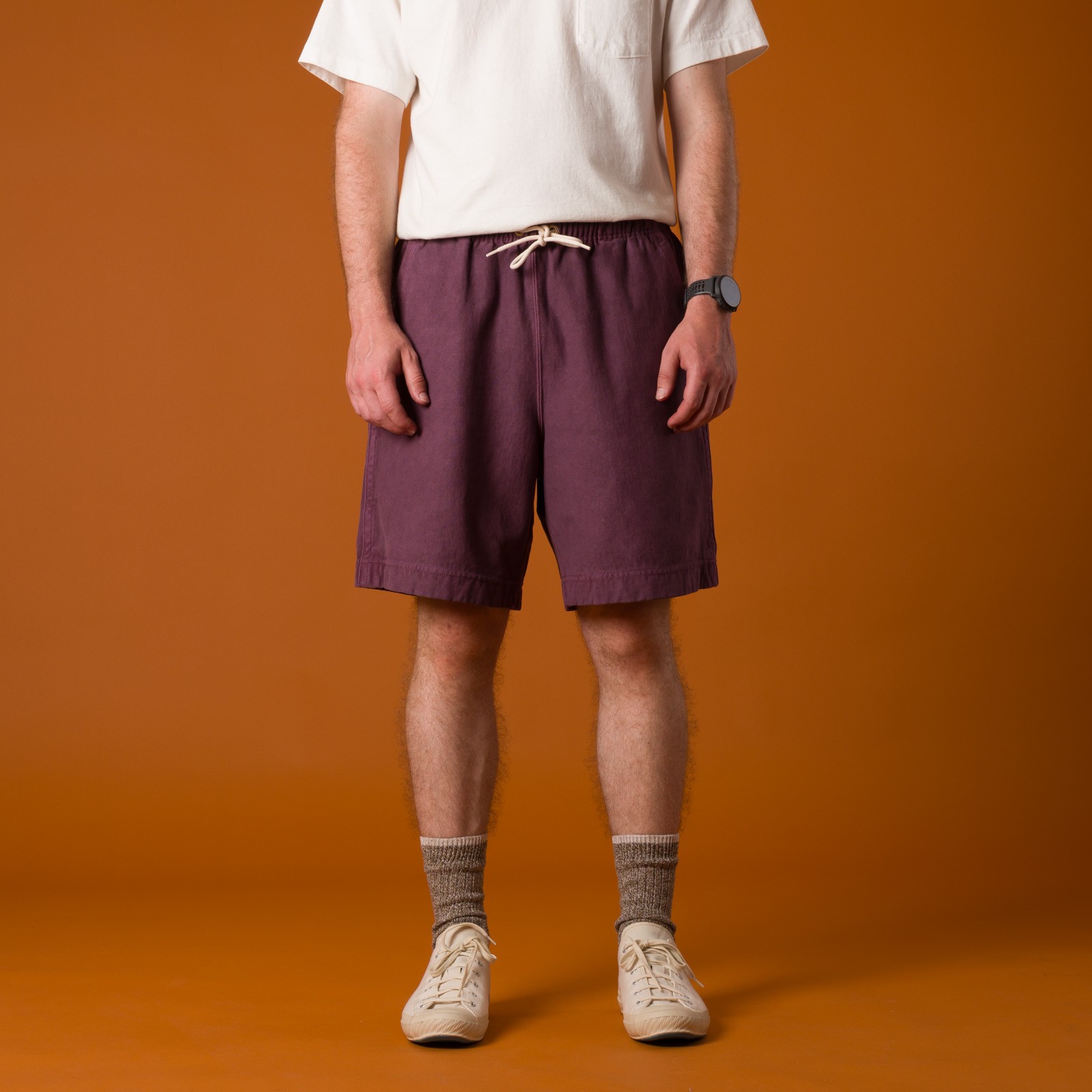image flâneurs veste XX DEVELOPMENT Super Tuck Shorts Long Maroon_de-face
