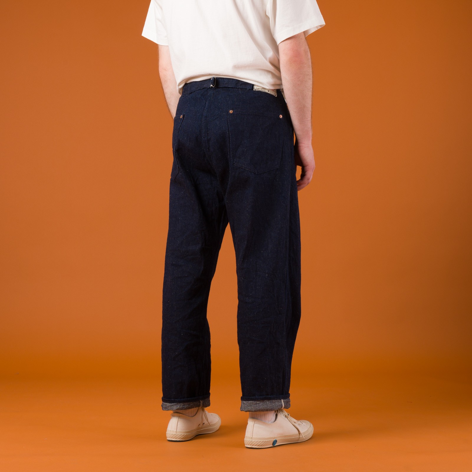 Image-Flâneurs_	WAREHOUSE & CO. / Lot.1333 1915'S Waist Overall Denim Trousers Indigo_back