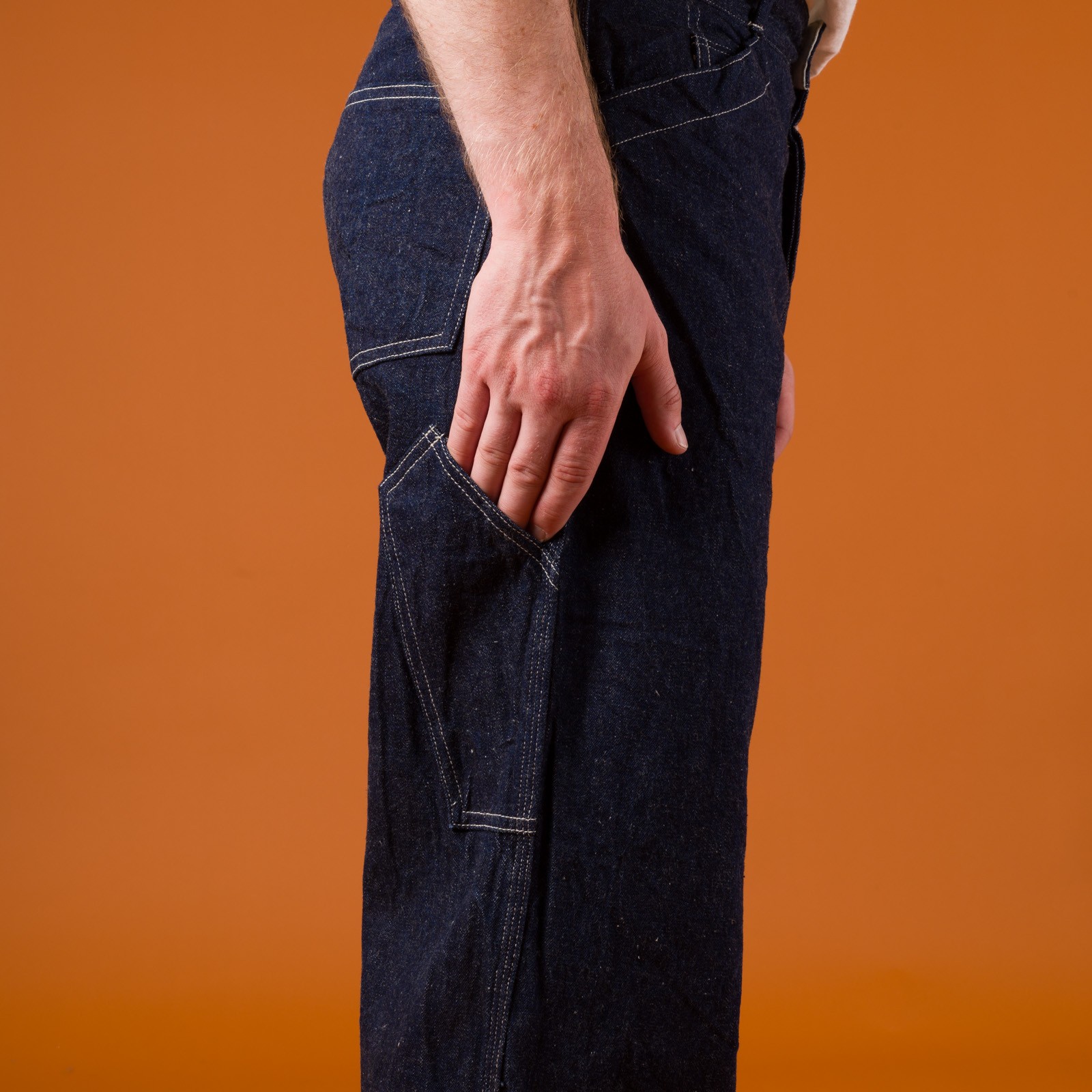 Image-Flâneurs-WAREHOUSE & CO. / Lot.1234 1920’S Free Land Waist Overall Denim Trousers Indigo_pocket-detail