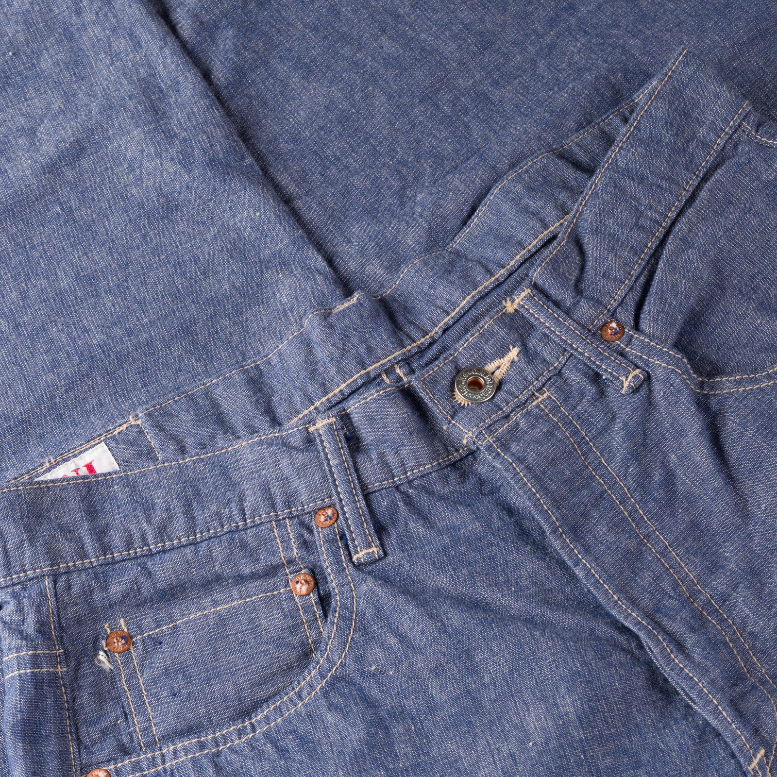 Image-Flâneurs_ONI DENIM / 200-HCSV 8oz Selvedge Chambray Wide Straight_détail-1