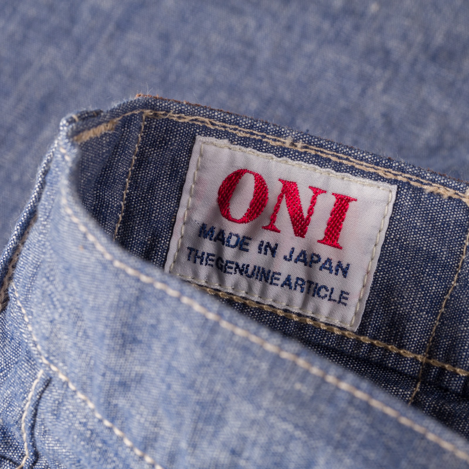 Image-Flâneurs_ONI DENIM / 200-HCSV 8oz Selvedge Chambray Wide Straight_détail-3