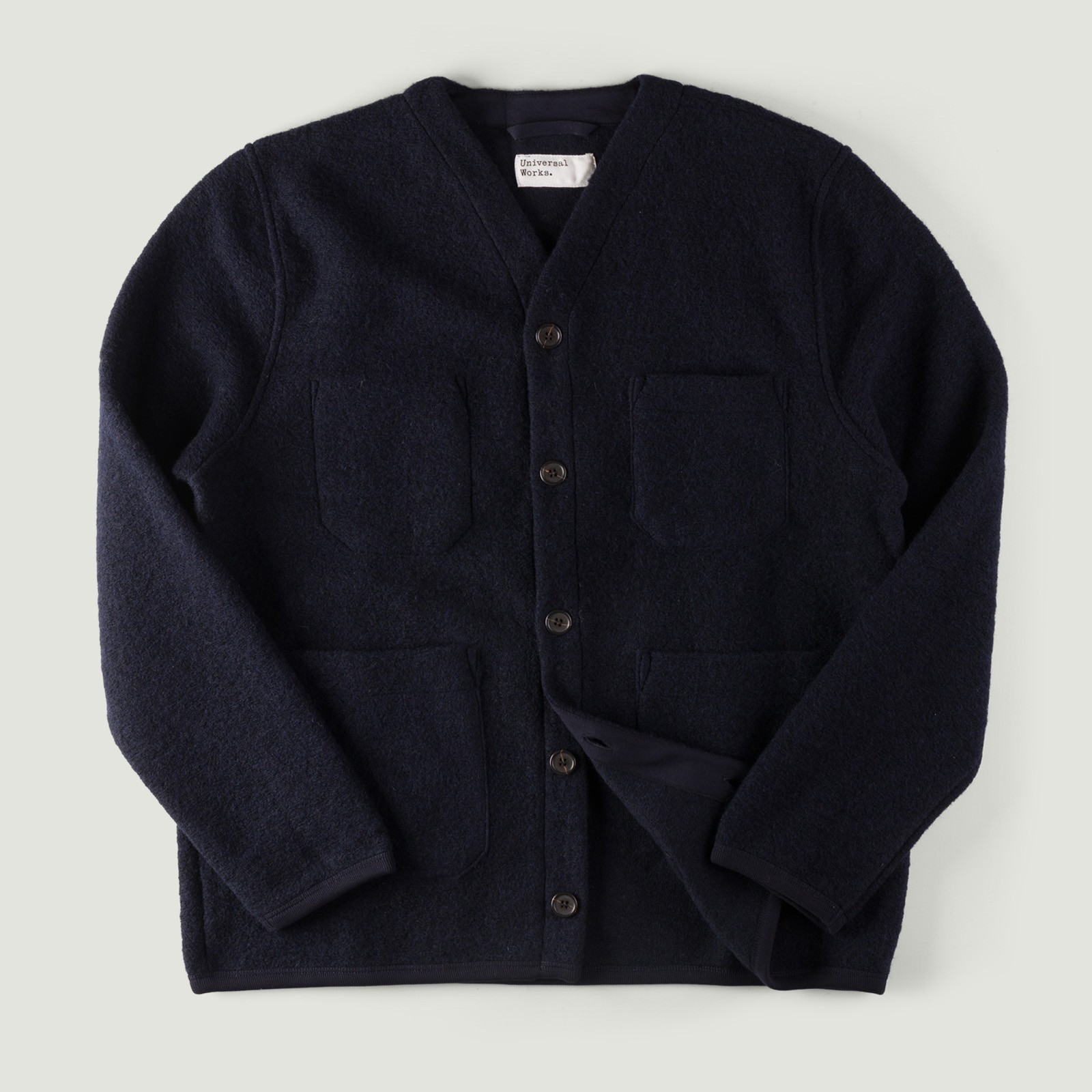 Image-Flâneurs_UNIVERSAL WORKS / Wool Fleece Cardigan Navy_Vignette