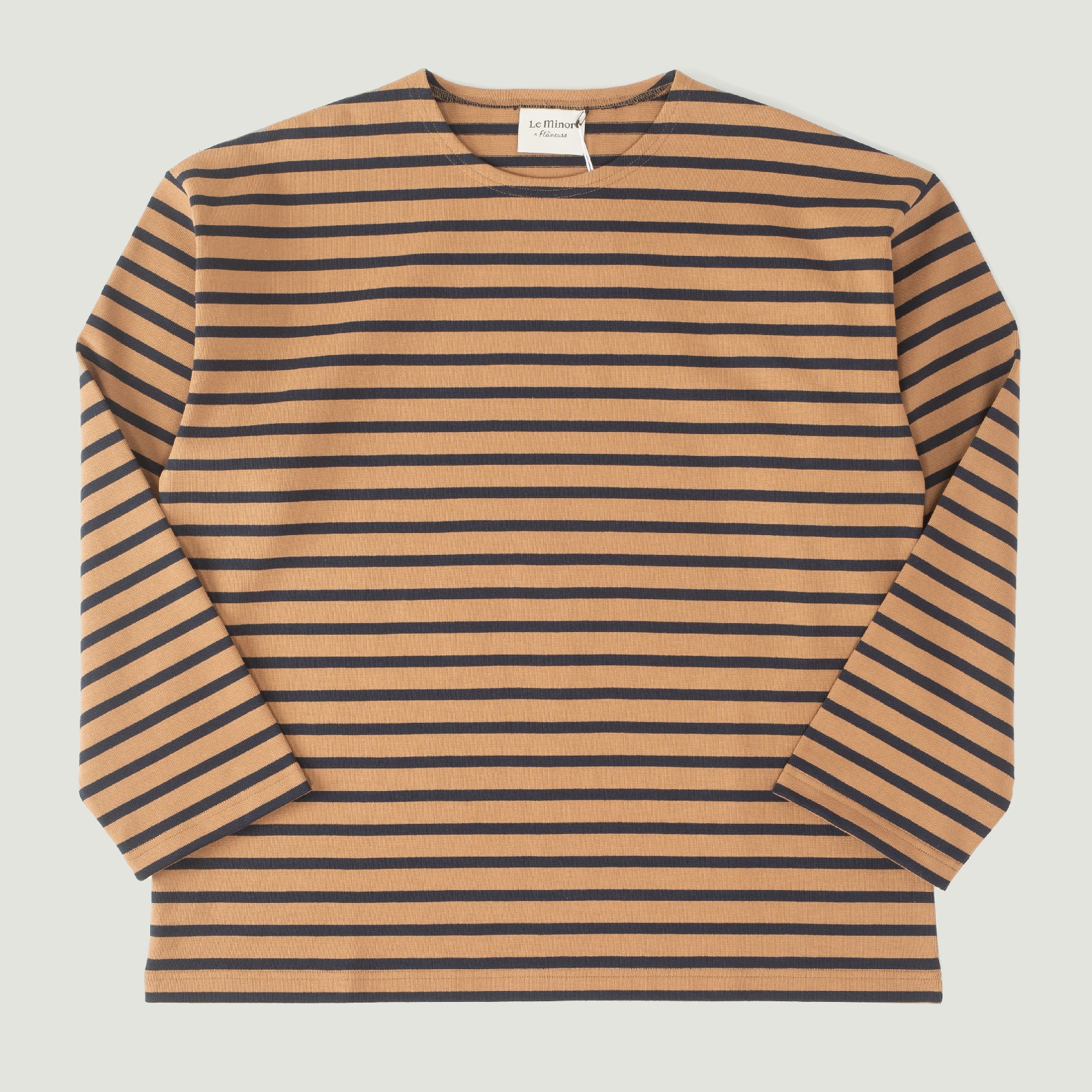 Le Minor x Flâneurs Loose Marinière Camel/Dark Navy