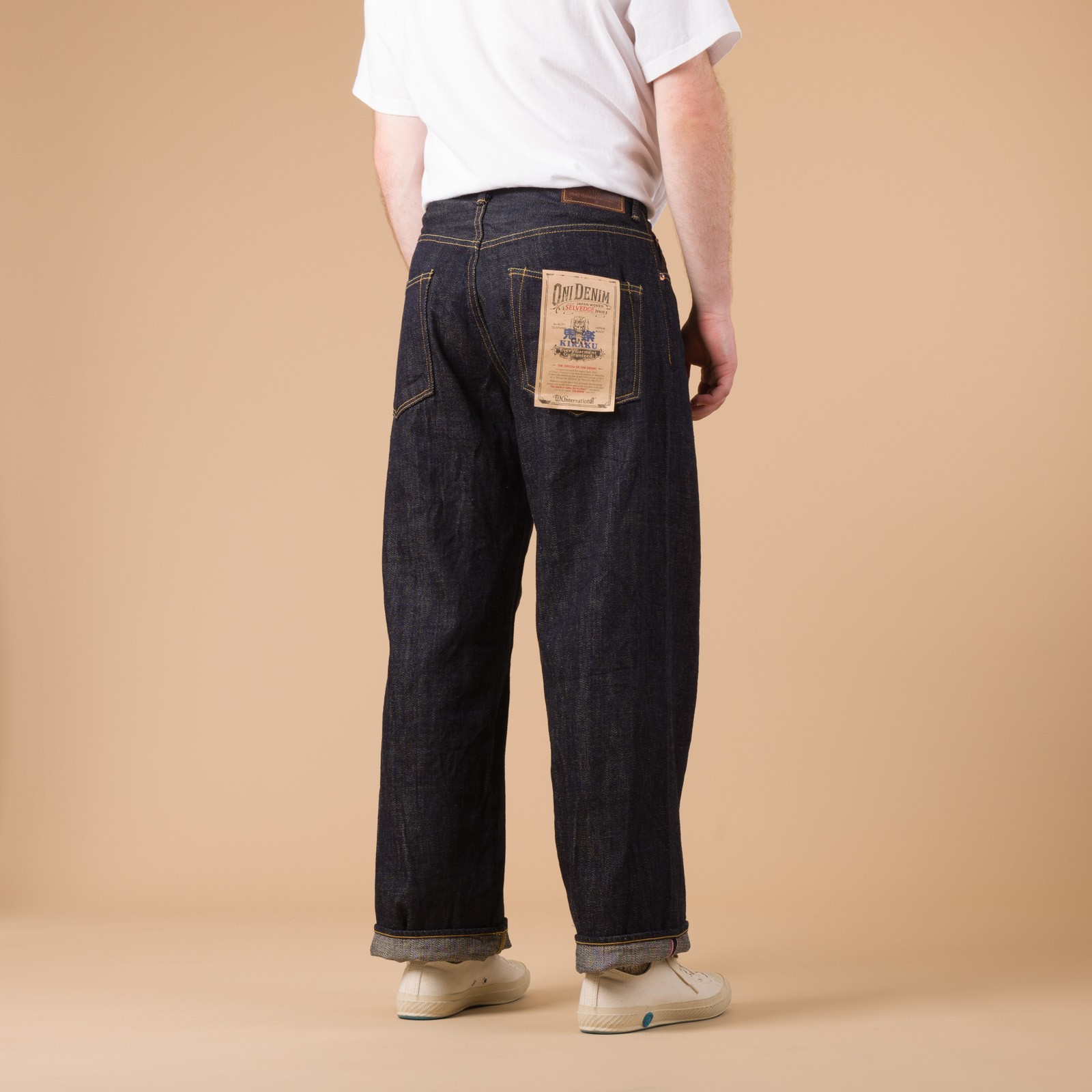 Image-Flâneurs_	ONI DENIM / 222-Kiraku-BB 12oz Super Wide Straight One Wash Denim_de-dos