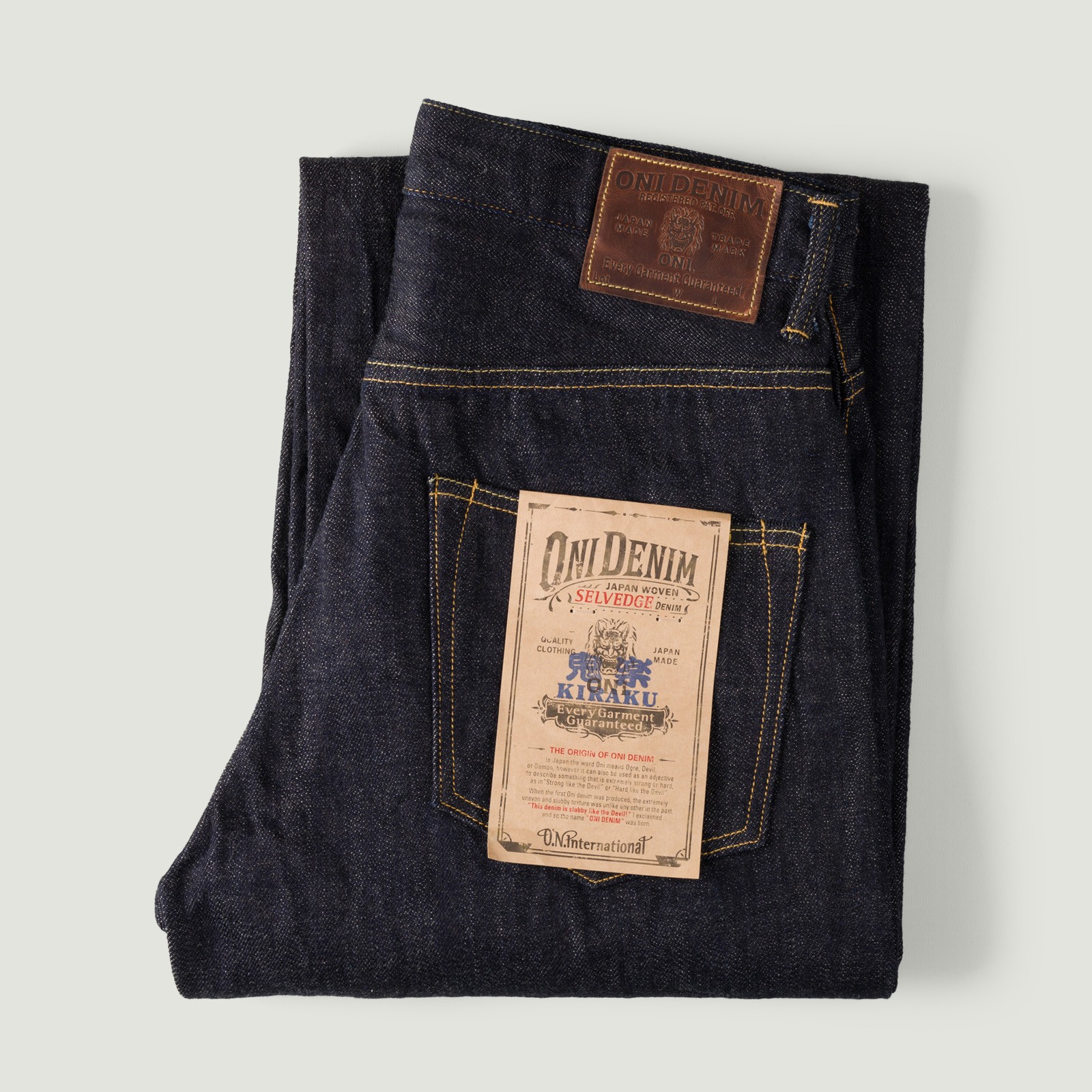 Image-Flâneurs_	ONI DENIM / 222-Kiraku-BB 12oz Super Wide Straight One Wash Denim_Vignette
