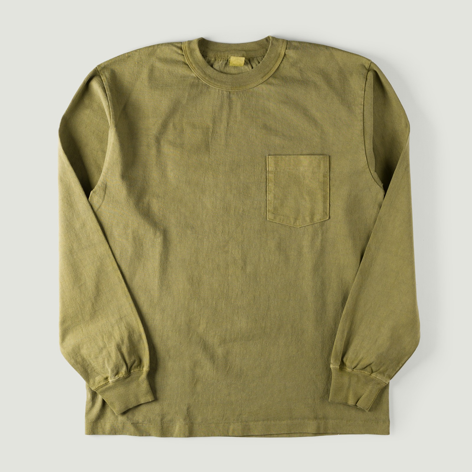"SURE MFG" 7.5oz Pocket Long Sleeve Tee in Mods Green