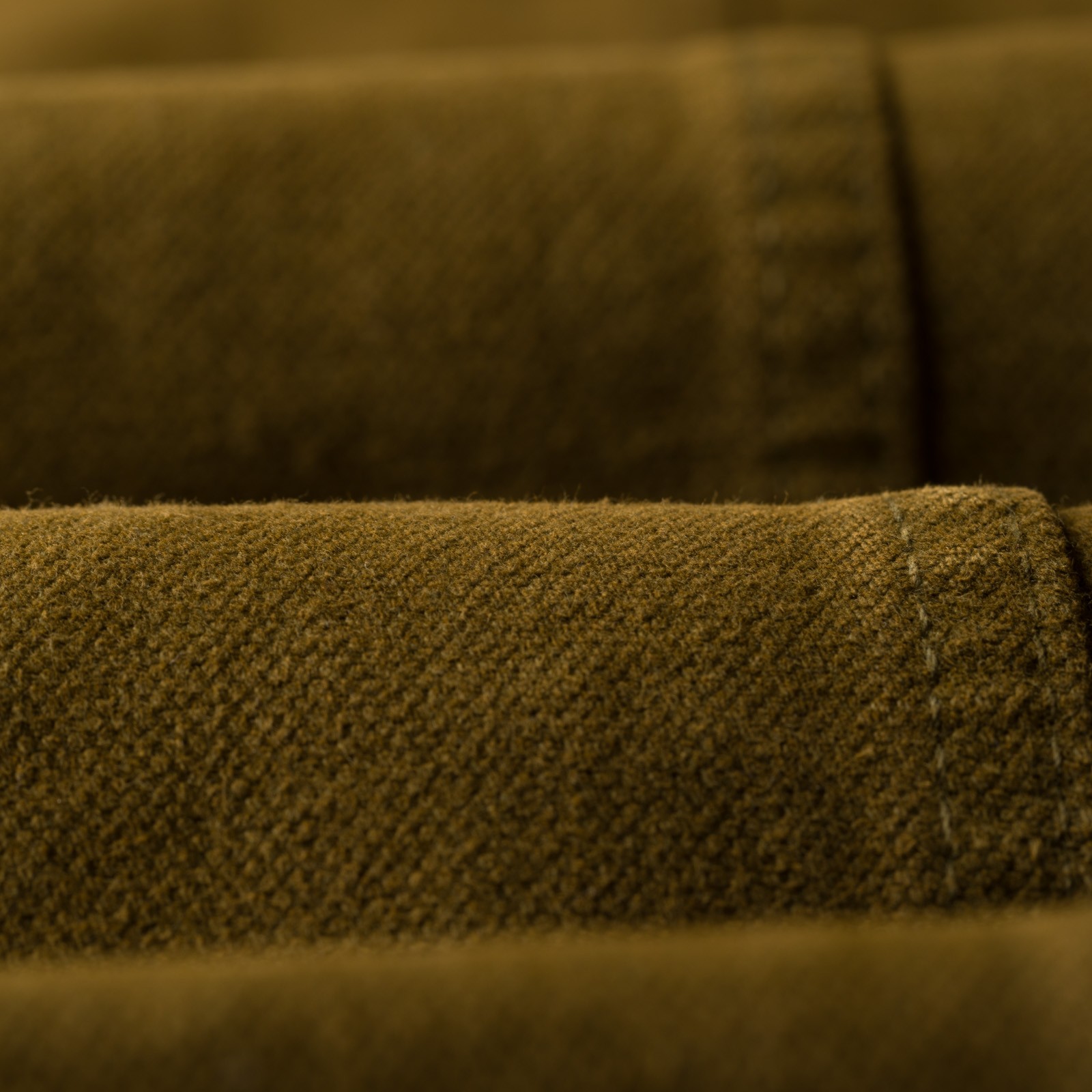 Image-Flâneurs_VETRA / Dark Khaki Brushed Canvas Weaved Jacket_detail-2