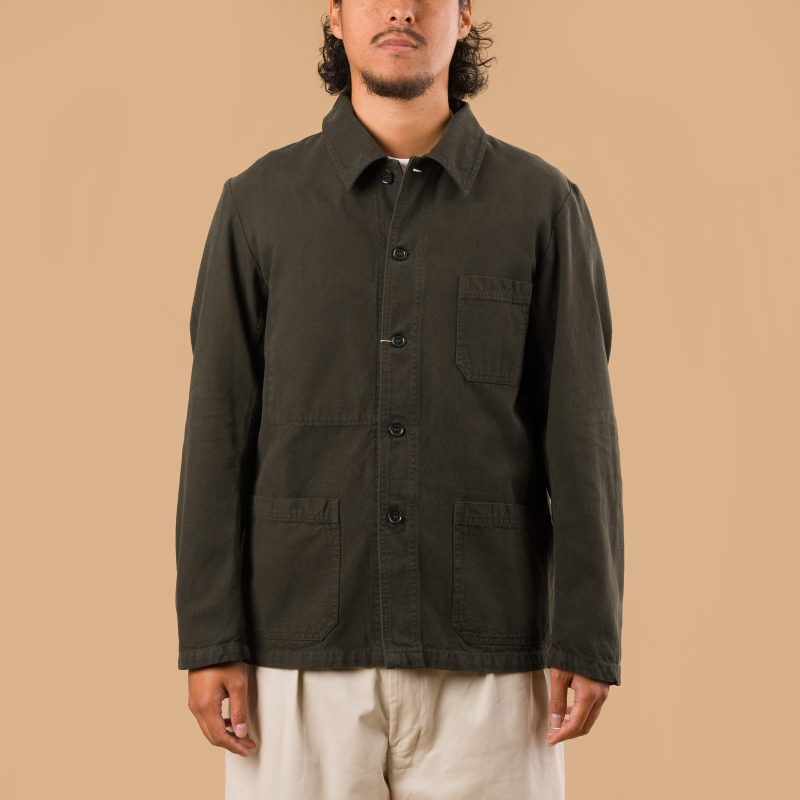 image flaneurs porté de face VETRA Ash Brushed Canvas Weaved Jacket