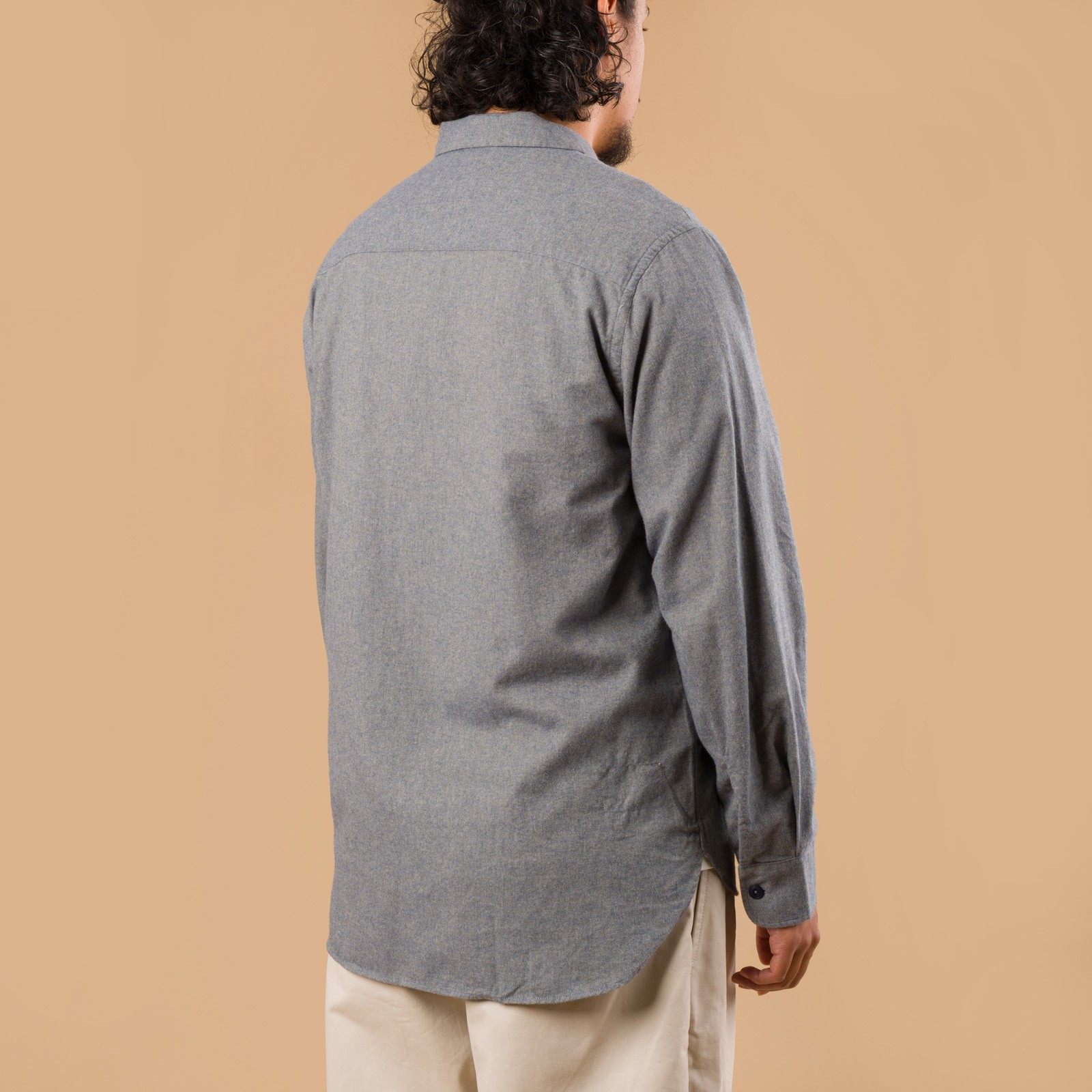 Brushed Flannel Work Shirt Navy