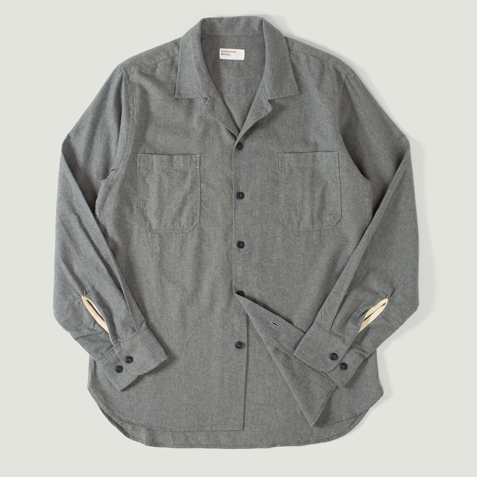 Brushed Flannel Work Shirt Navy